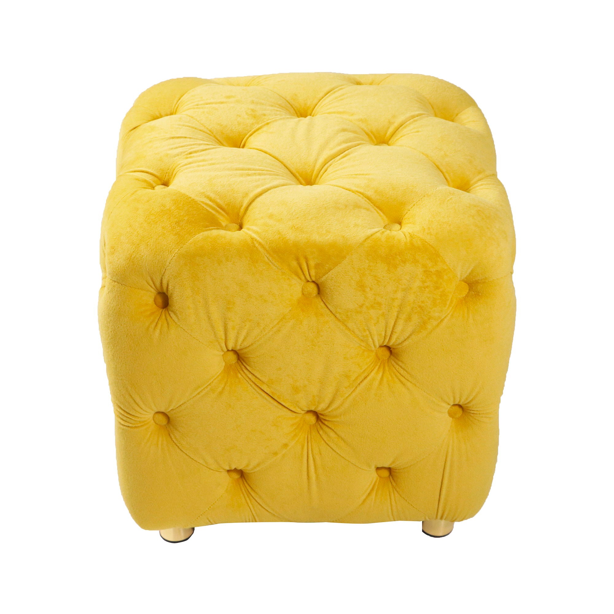 Modern Upholstered Ottoman, Exquisite Small End Table, Soft Foot Stool, Dressing Makeup Chair, Comfortable Seat For Living Room, Bedroom, Entrance