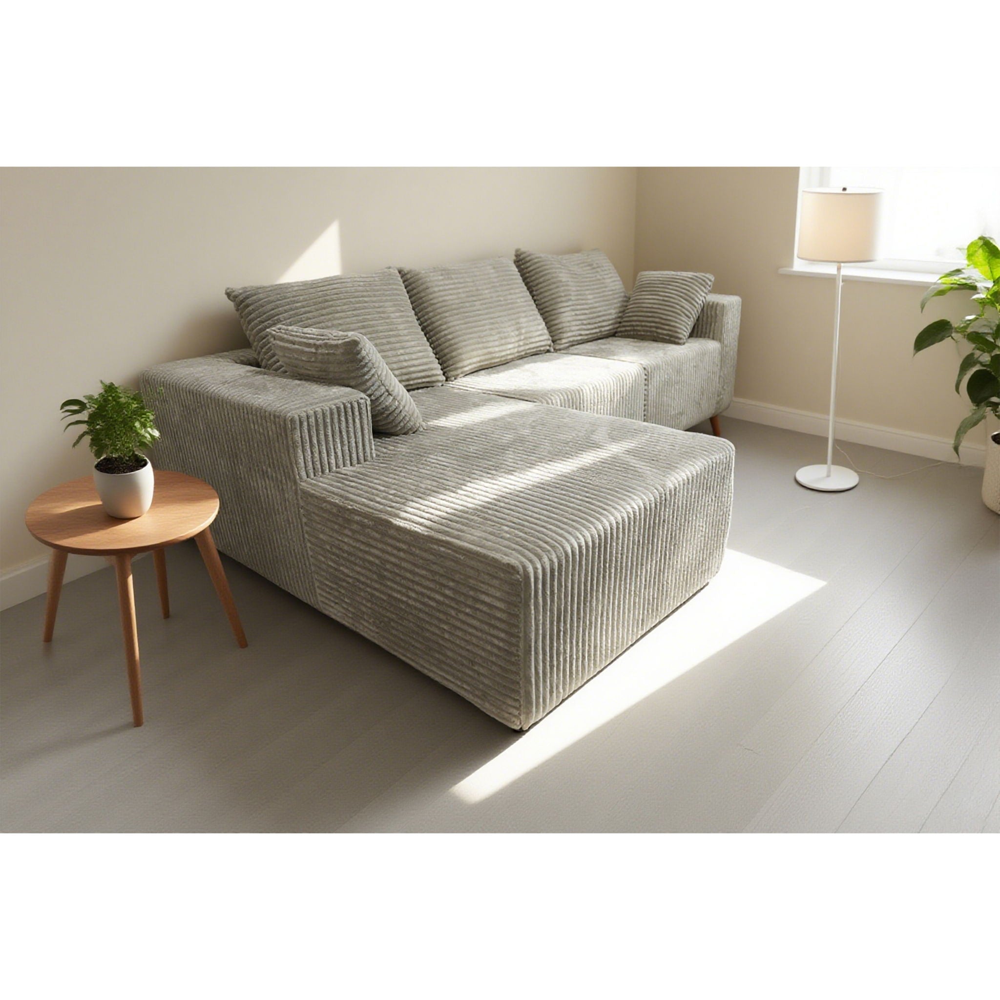 Corner Combination Sofa Sectional Couch With Soft Fabric