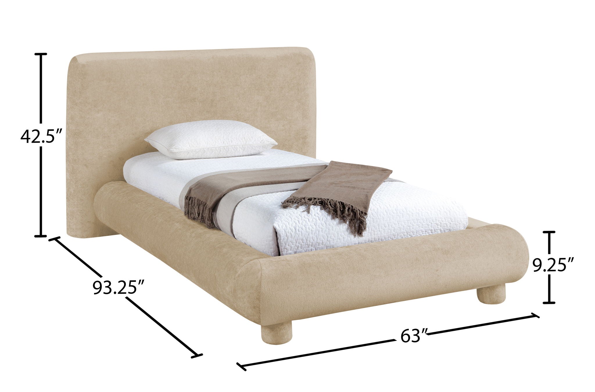 Blair - Chenille Upholstered Bed