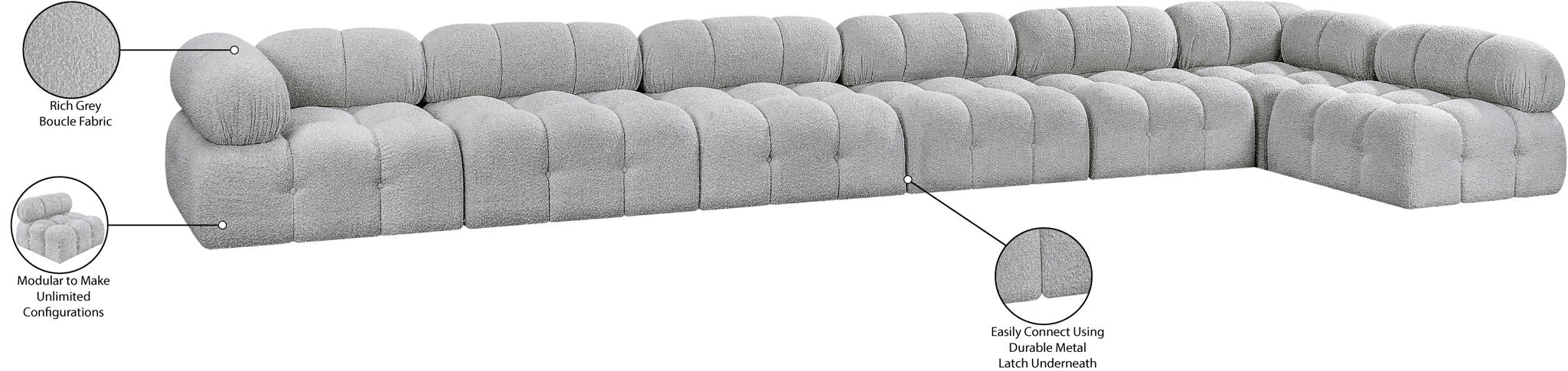 Ames - 7 Piece Modular L-Shaped Sectional