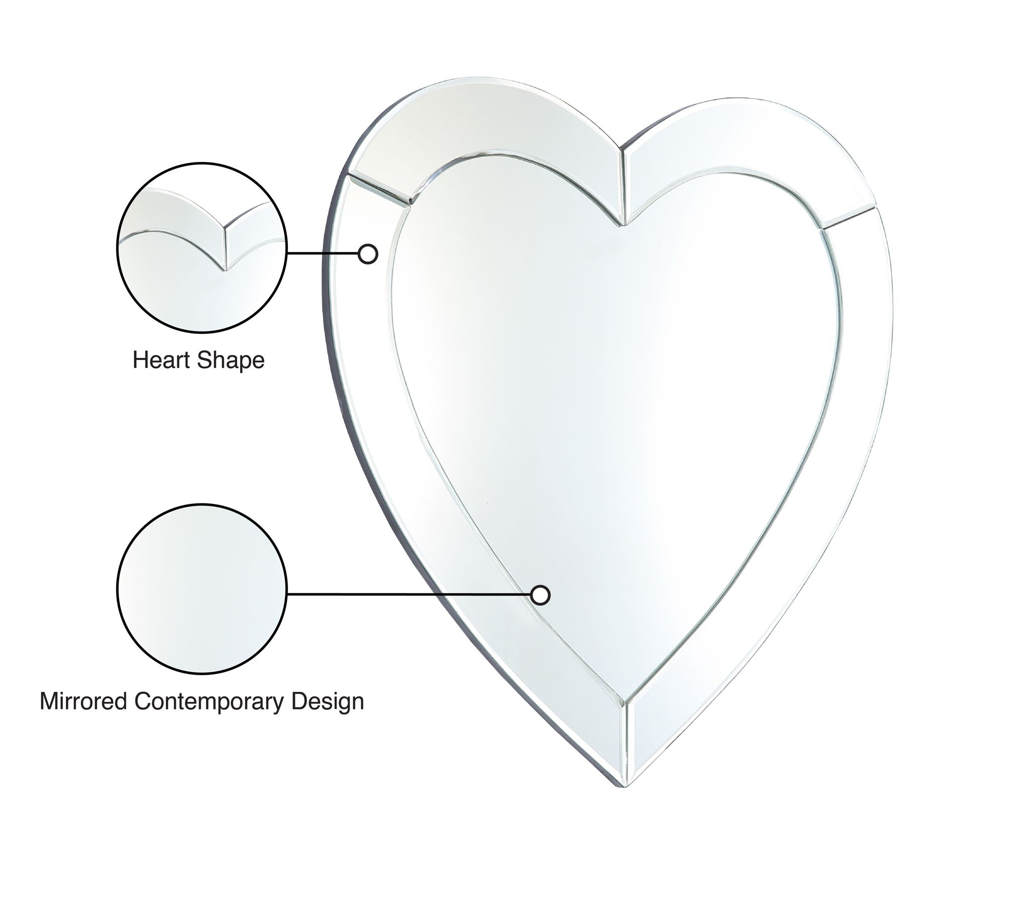 Heart - Mirror - Pearl Silver