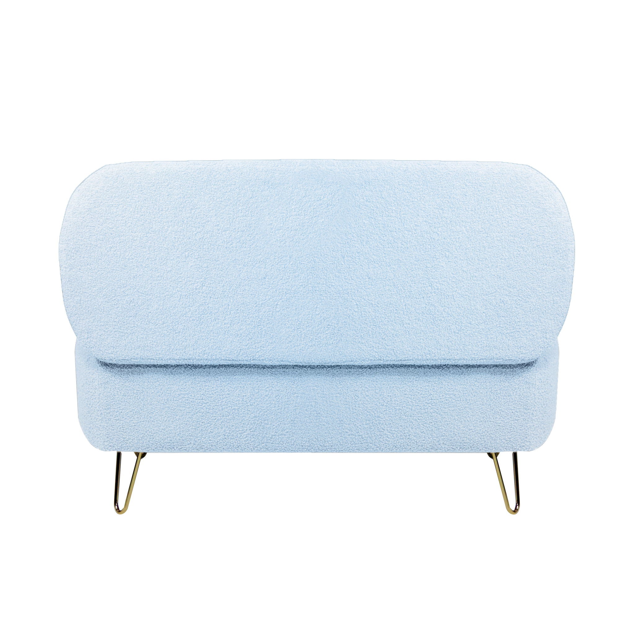 Storage Ottoman Bench For End Of Bed Legs, Modern Camel Faux Fur Entryway Bench Upholstered Padded With Storage For Living Room Bedroom