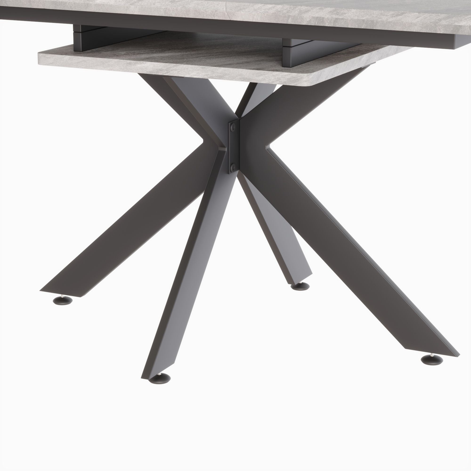 Modern Mid-Century Dining Table Set With Extendable Design