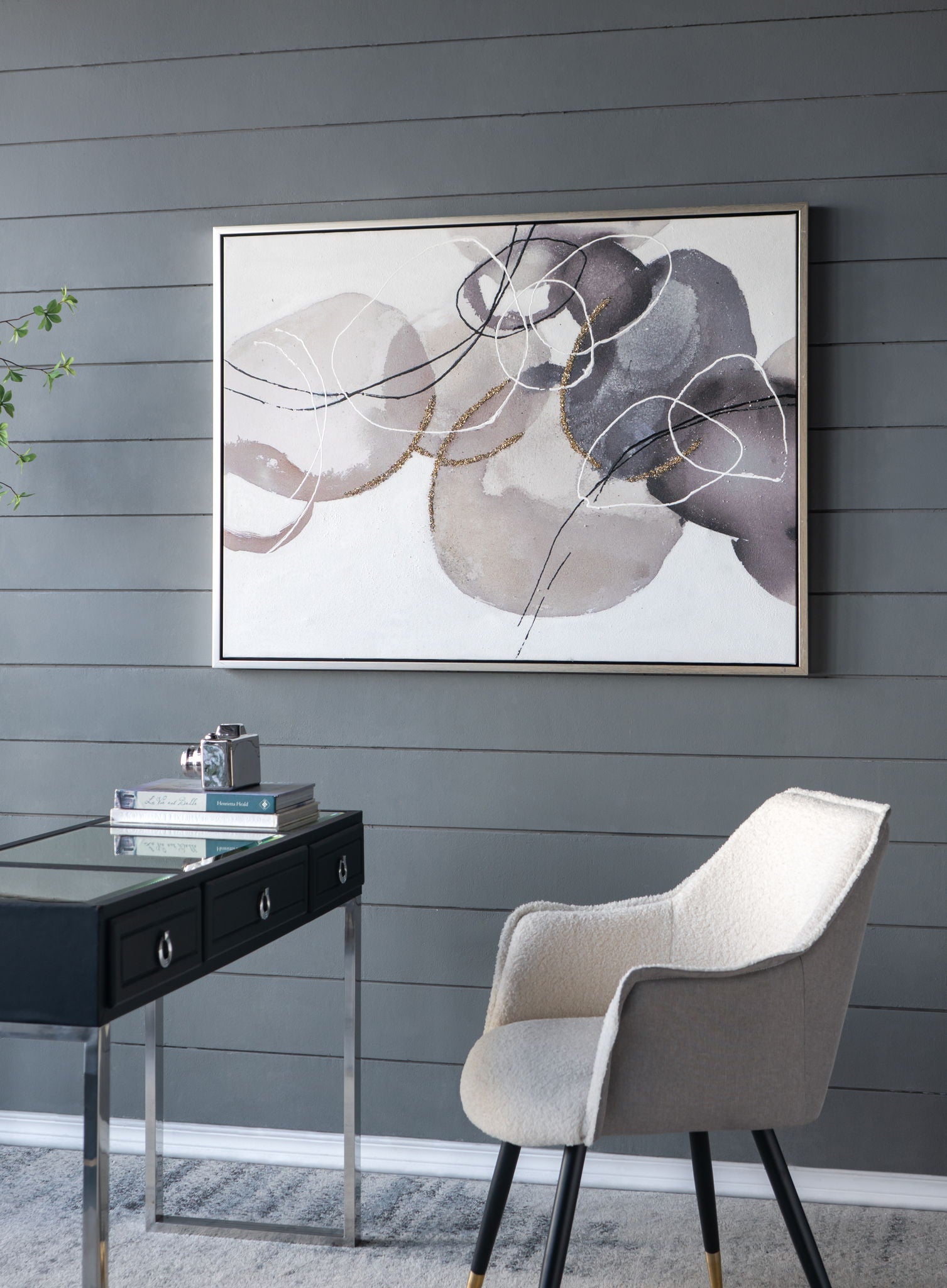 Large Modern Oil Painting, Hand Painted Abstract Watercolor Texture - Multicolor