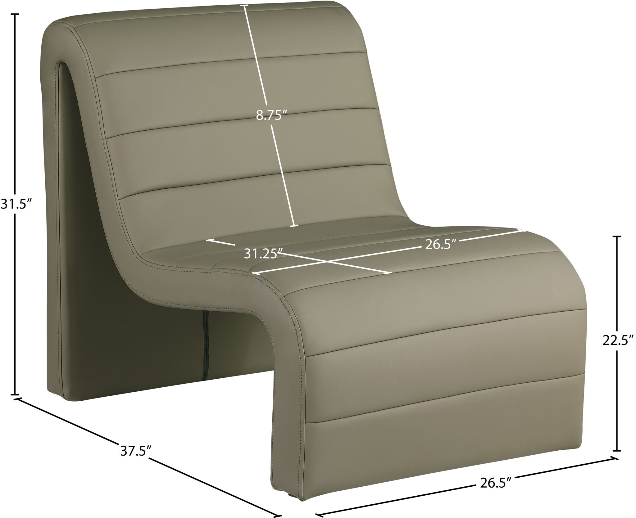 Ivy - Faux Leather Accent Chair