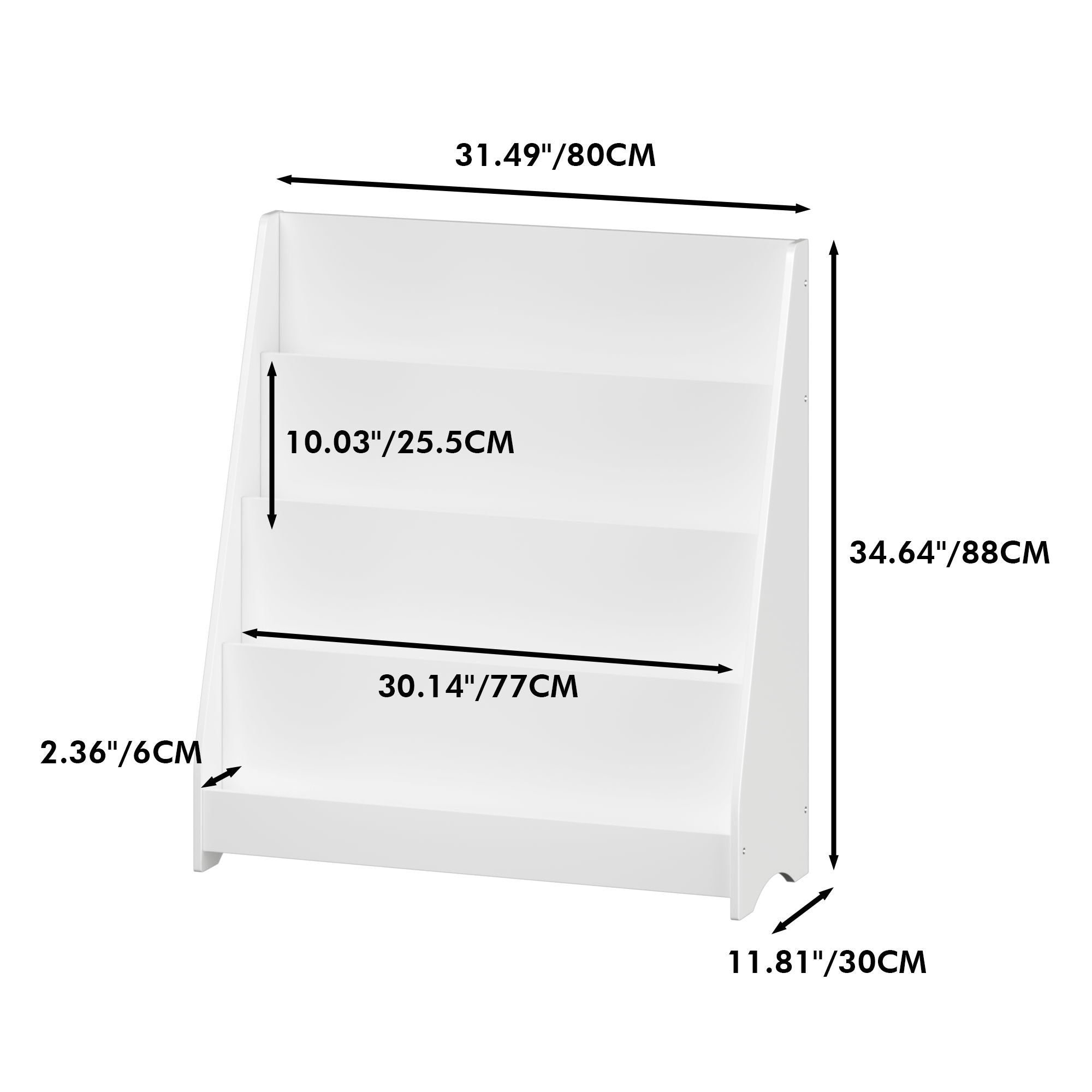 4 Tier Bookshelf, Toddler Book Display Shelves