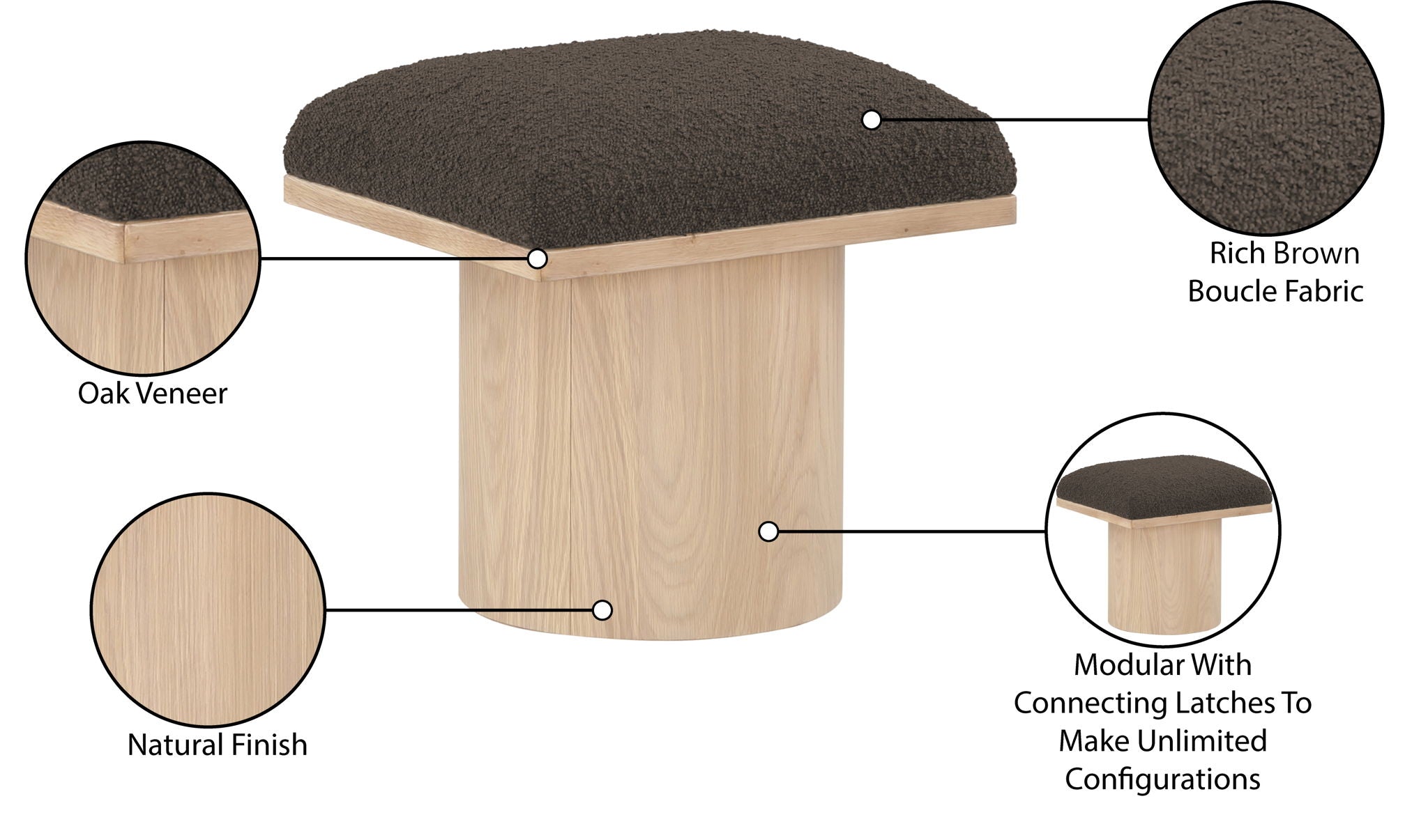 Pavilion - Bench / Stool With Natural Base