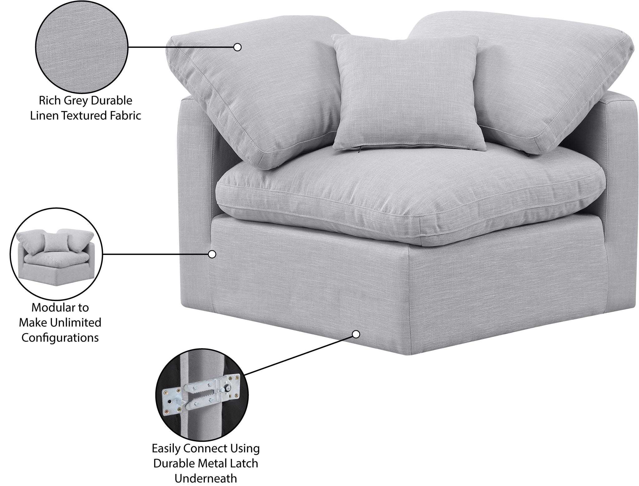 Indulge - Linen Corner Chair