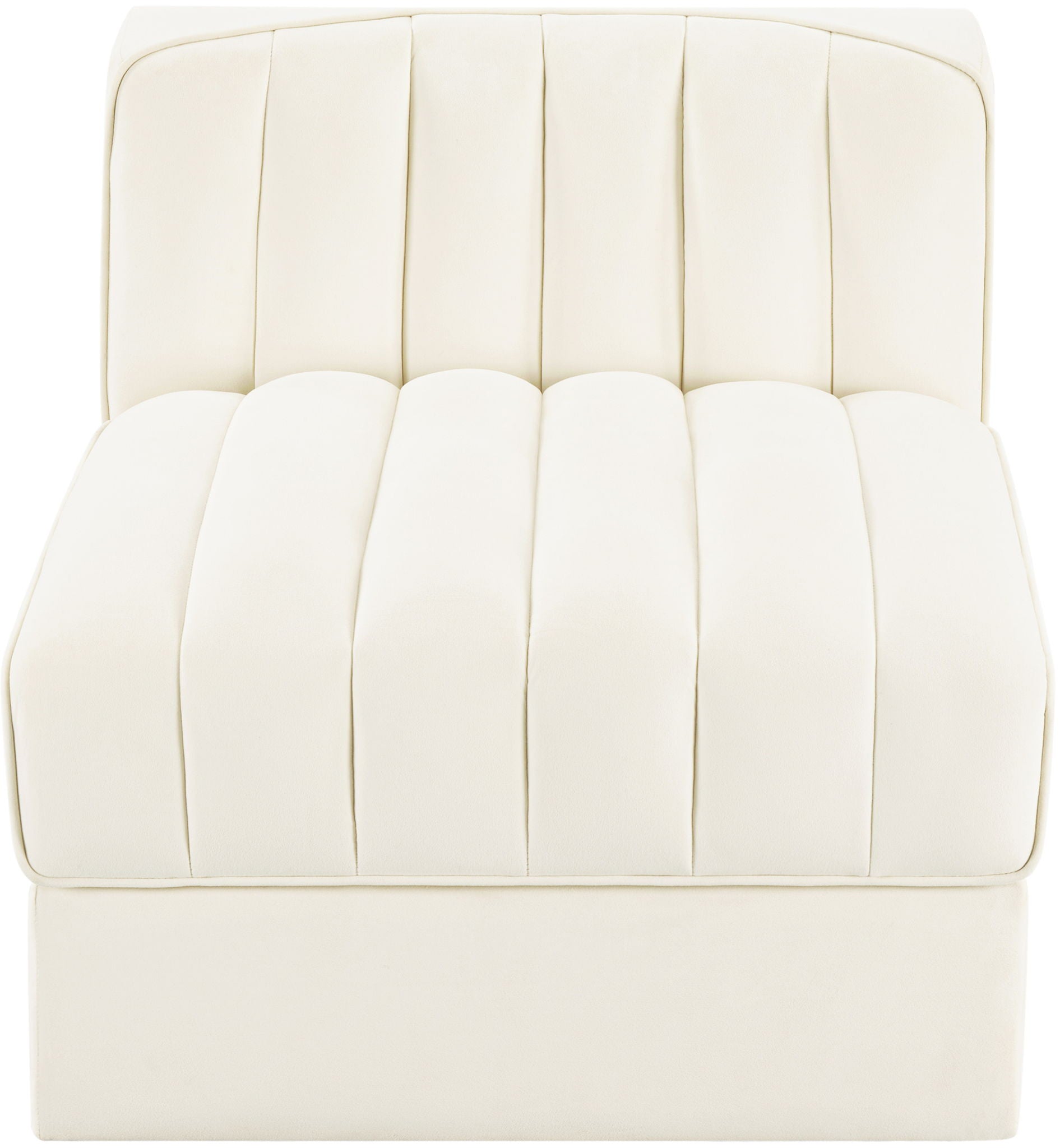 Rummi - Velvet Performance Fabric Upholstered Modular Armless Chair