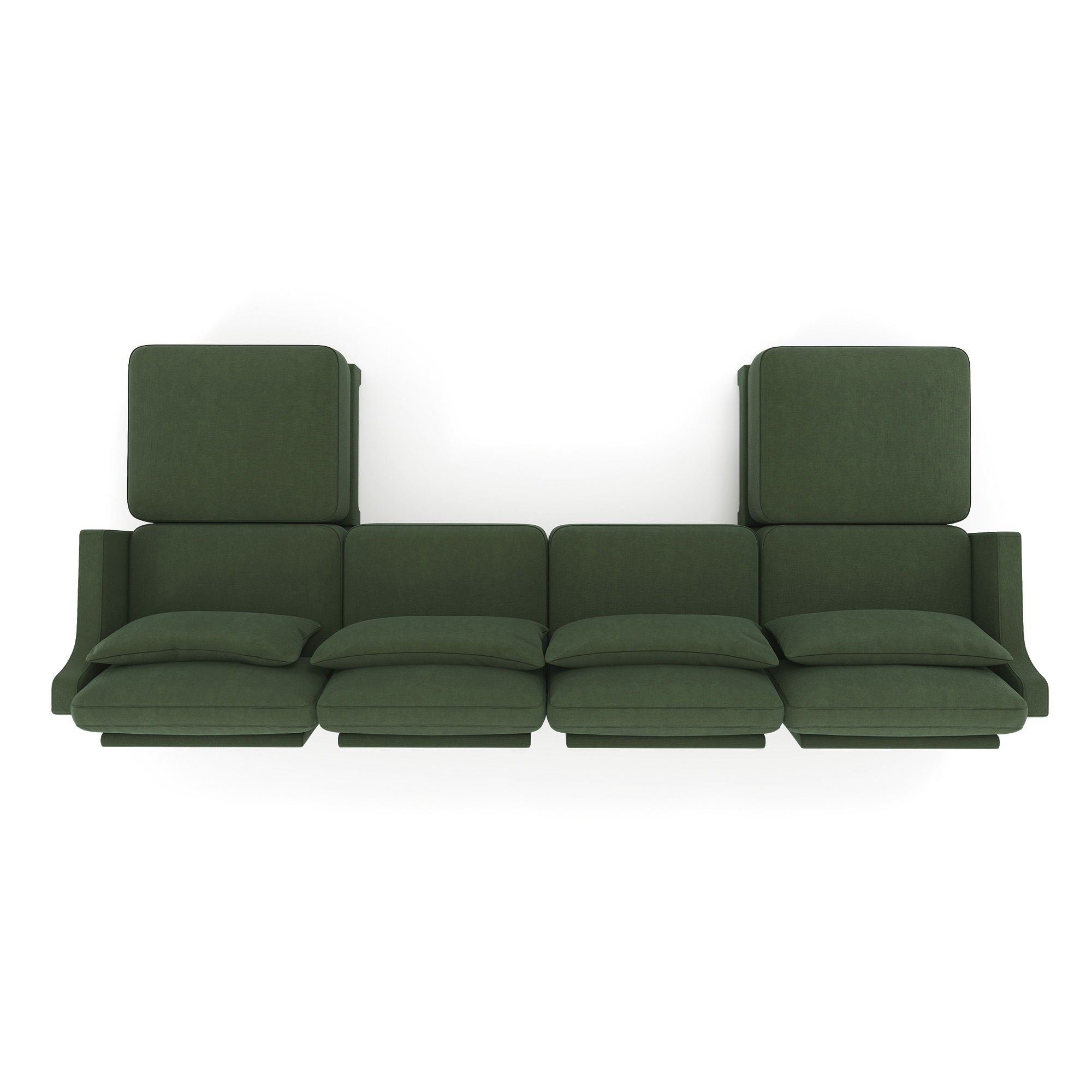Stylish Sofa With Ottoman And Lumbar Pillows, Ergonomic Design