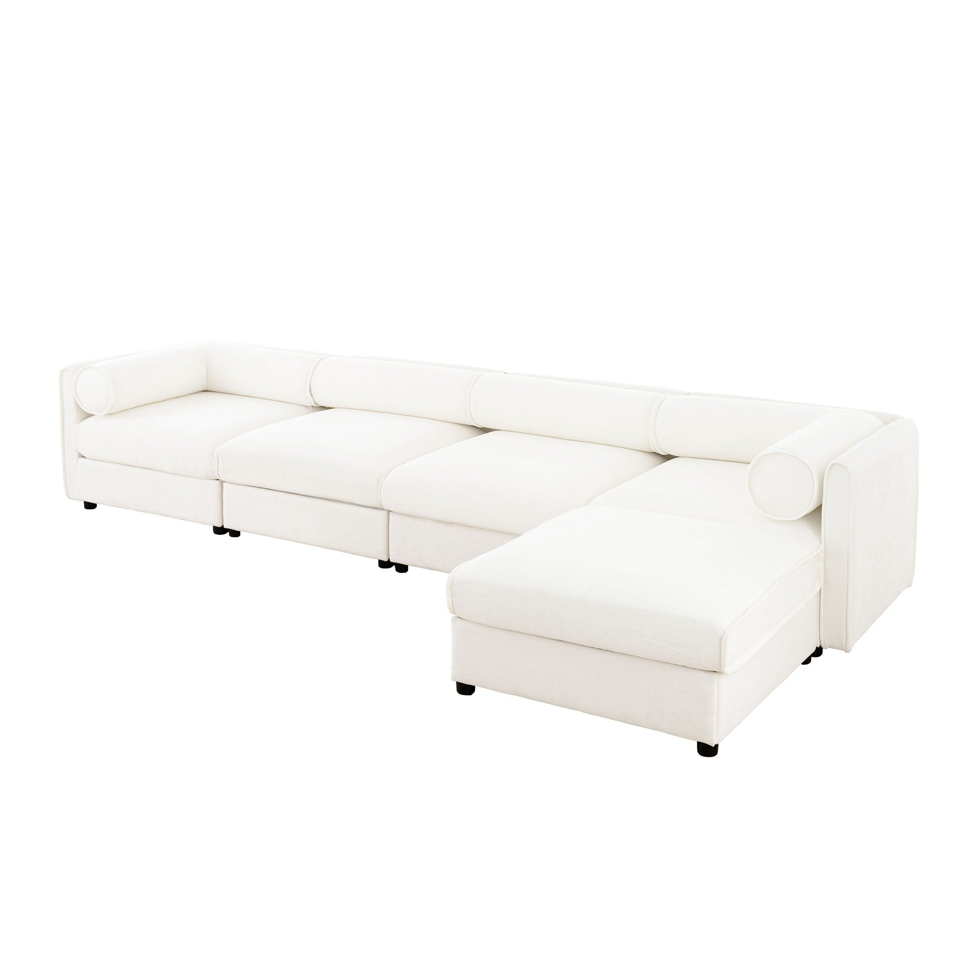 Contemporary Elegant Sofa With Storage And Ottoman