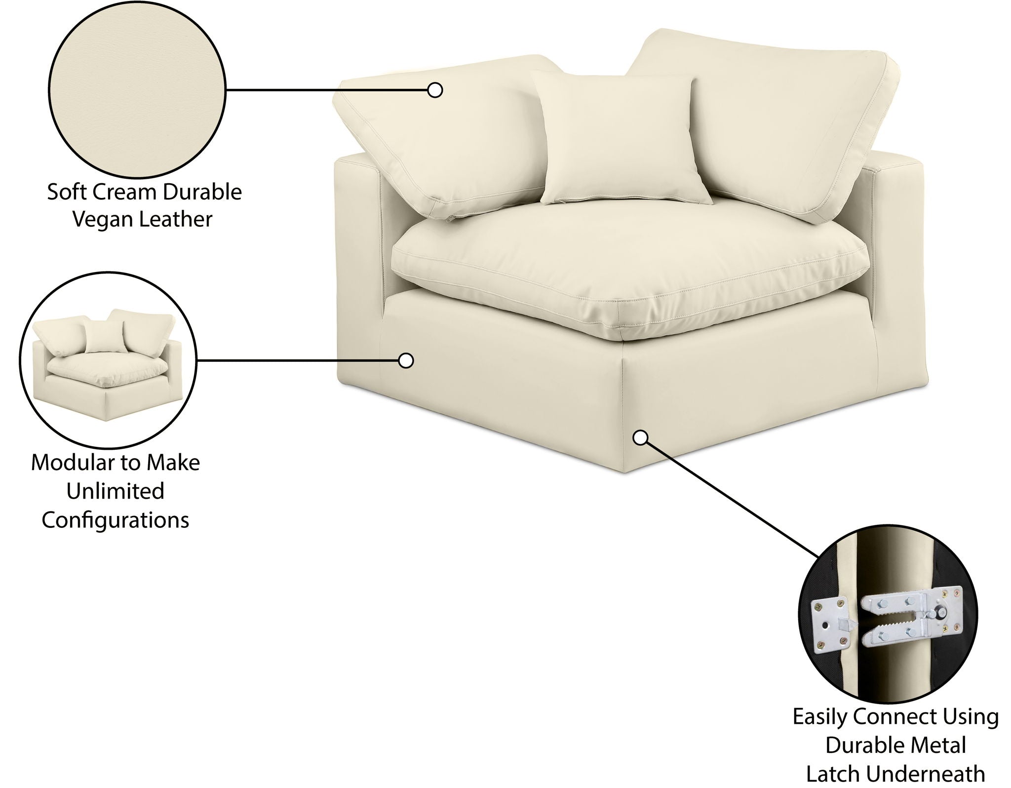 Comfy - Faux Leather Corner Chair