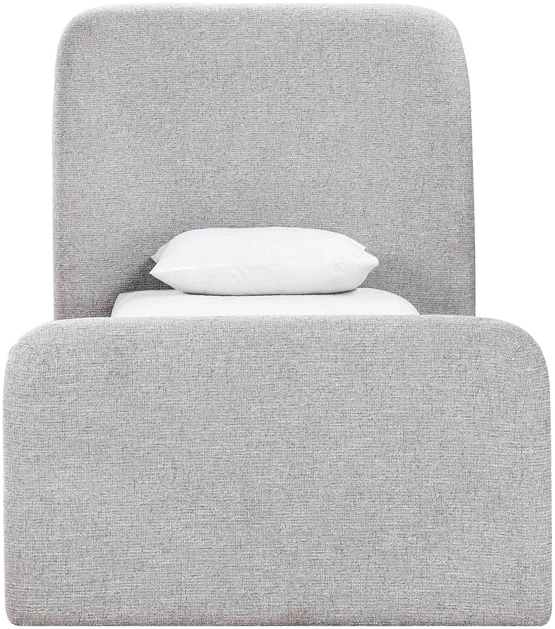 Fira - Linen Textured Fabric Upholstered Bed