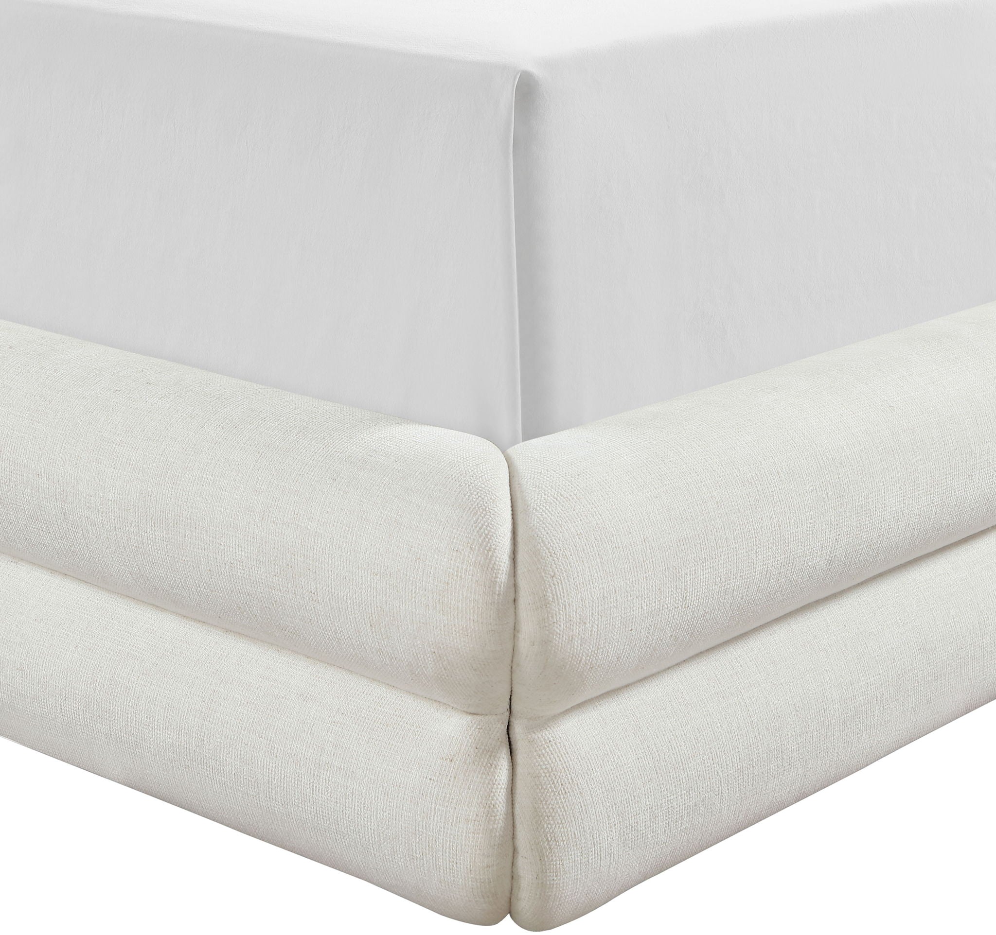 Chandra - Linen Textured Fabric Upholstered Bed