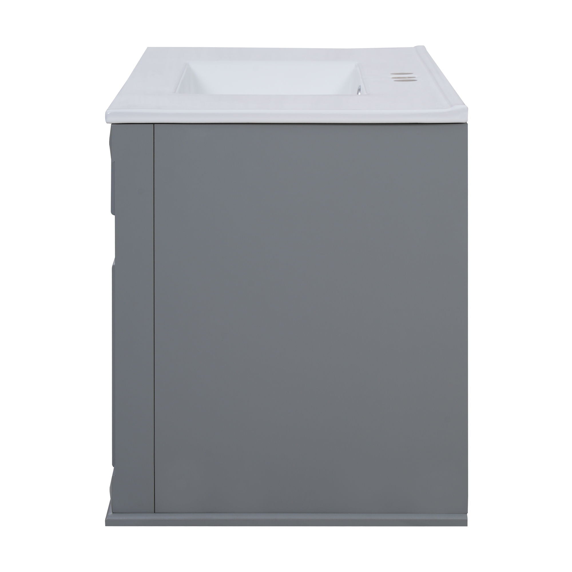 French Simple Style Wall Mounted Bathroom Cabinet With Sink