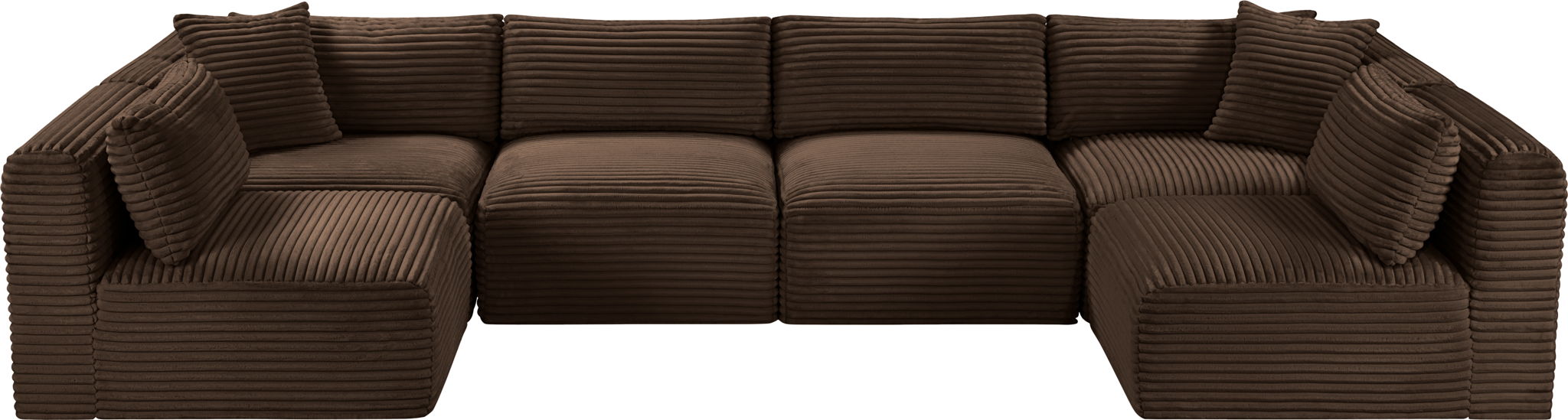 Shaggy - 6 Piece Modular U-Shaped Armless Sectional