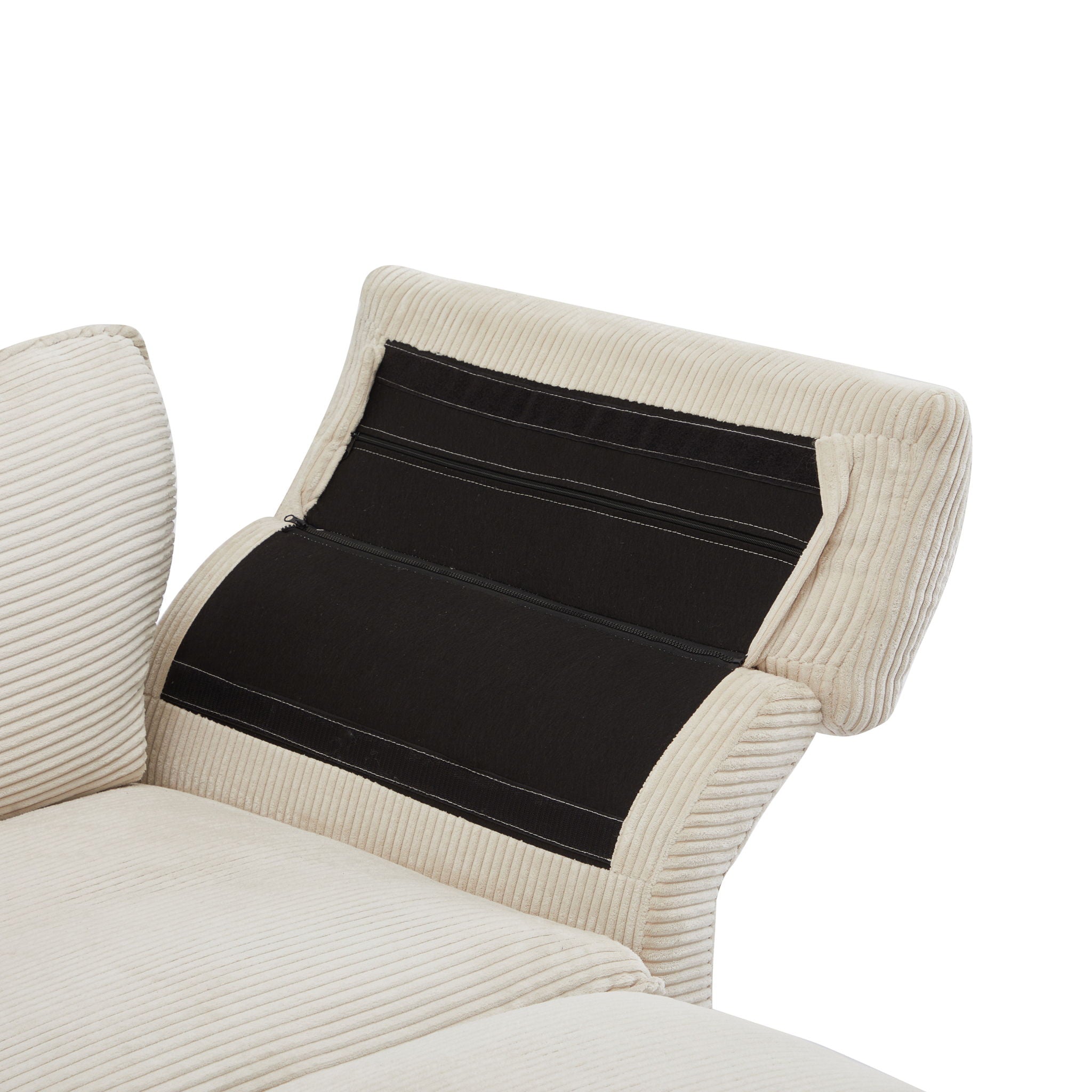 Modern Deep Seat Sectional Sofa With Ottoman