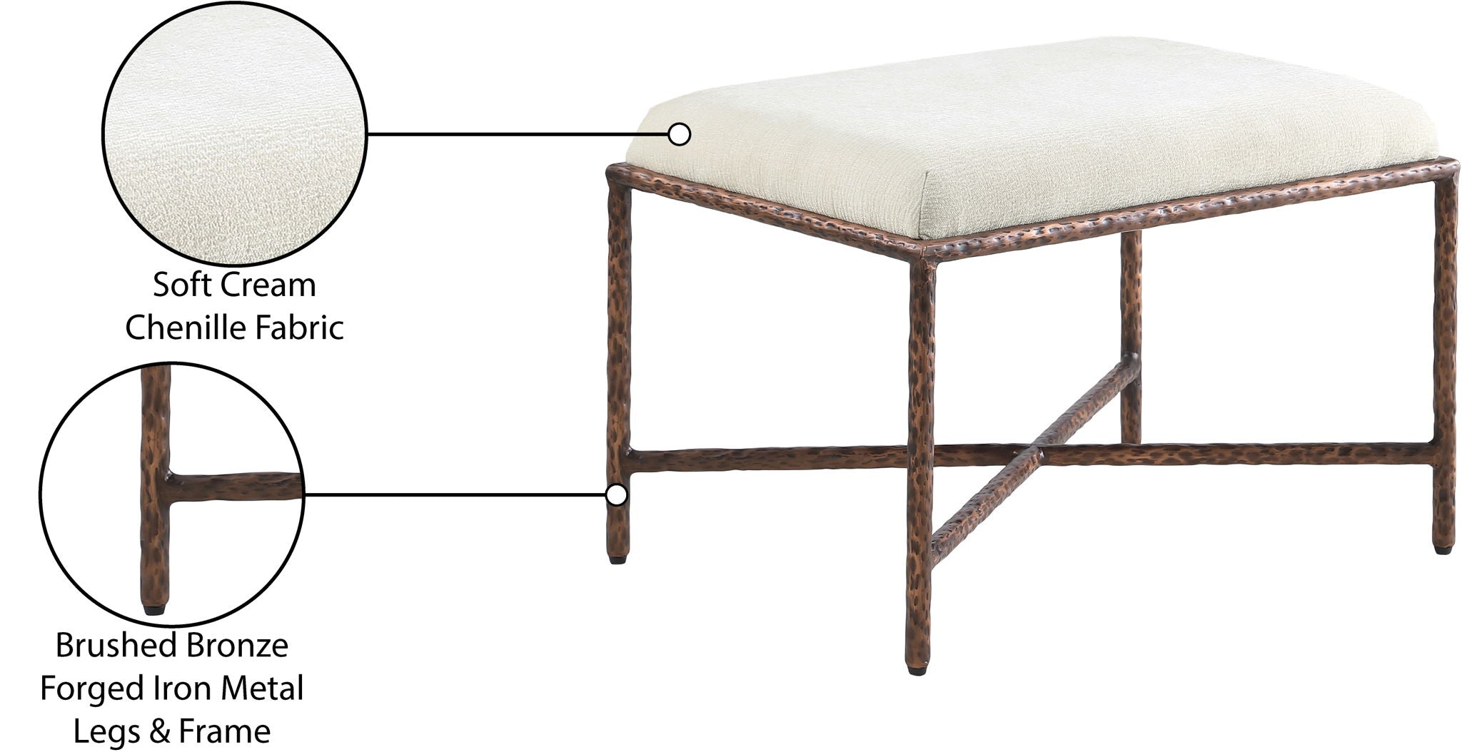 Valley - Bench With Bronze Frame