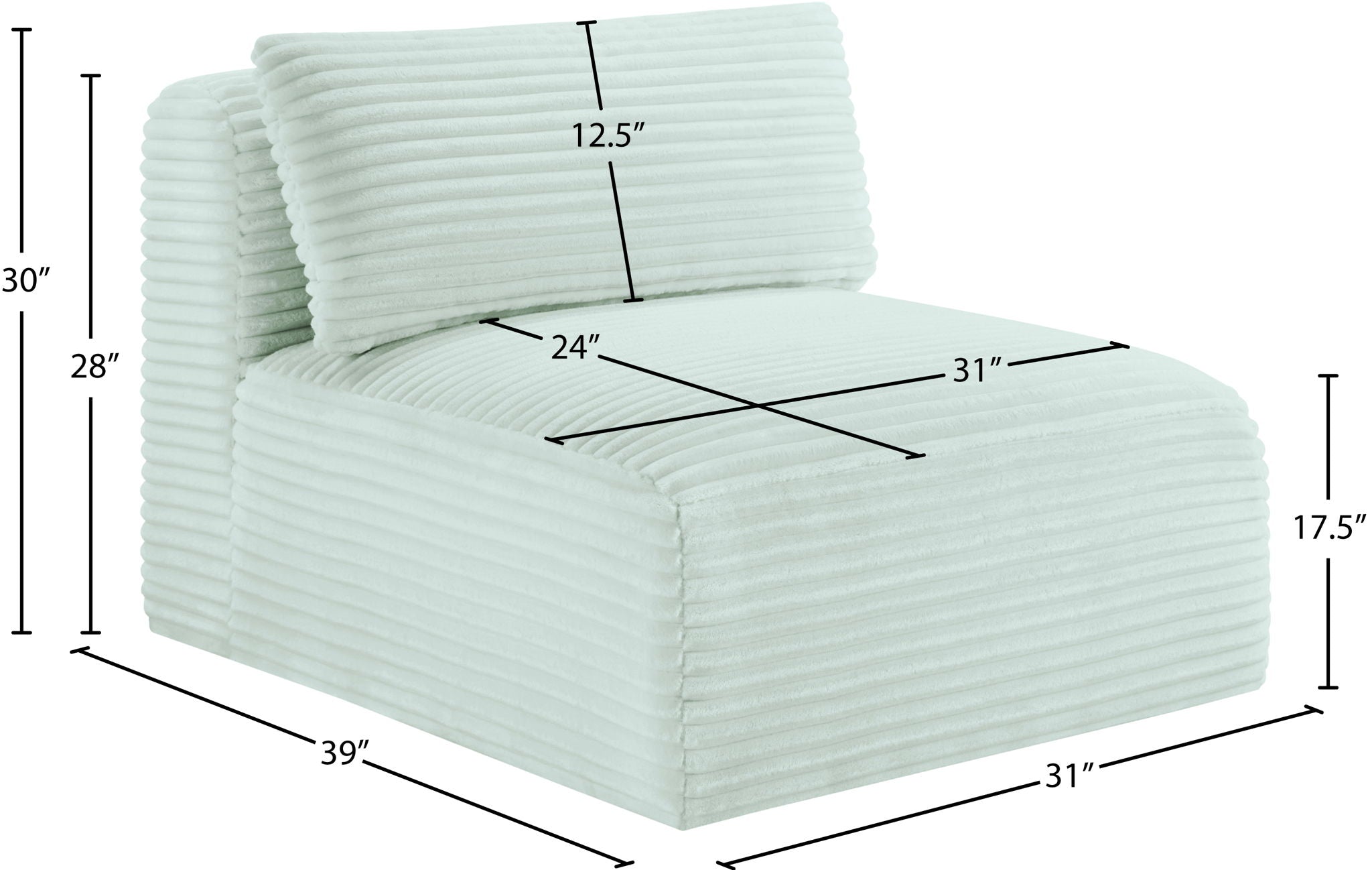 Shaggy - Armless Chair