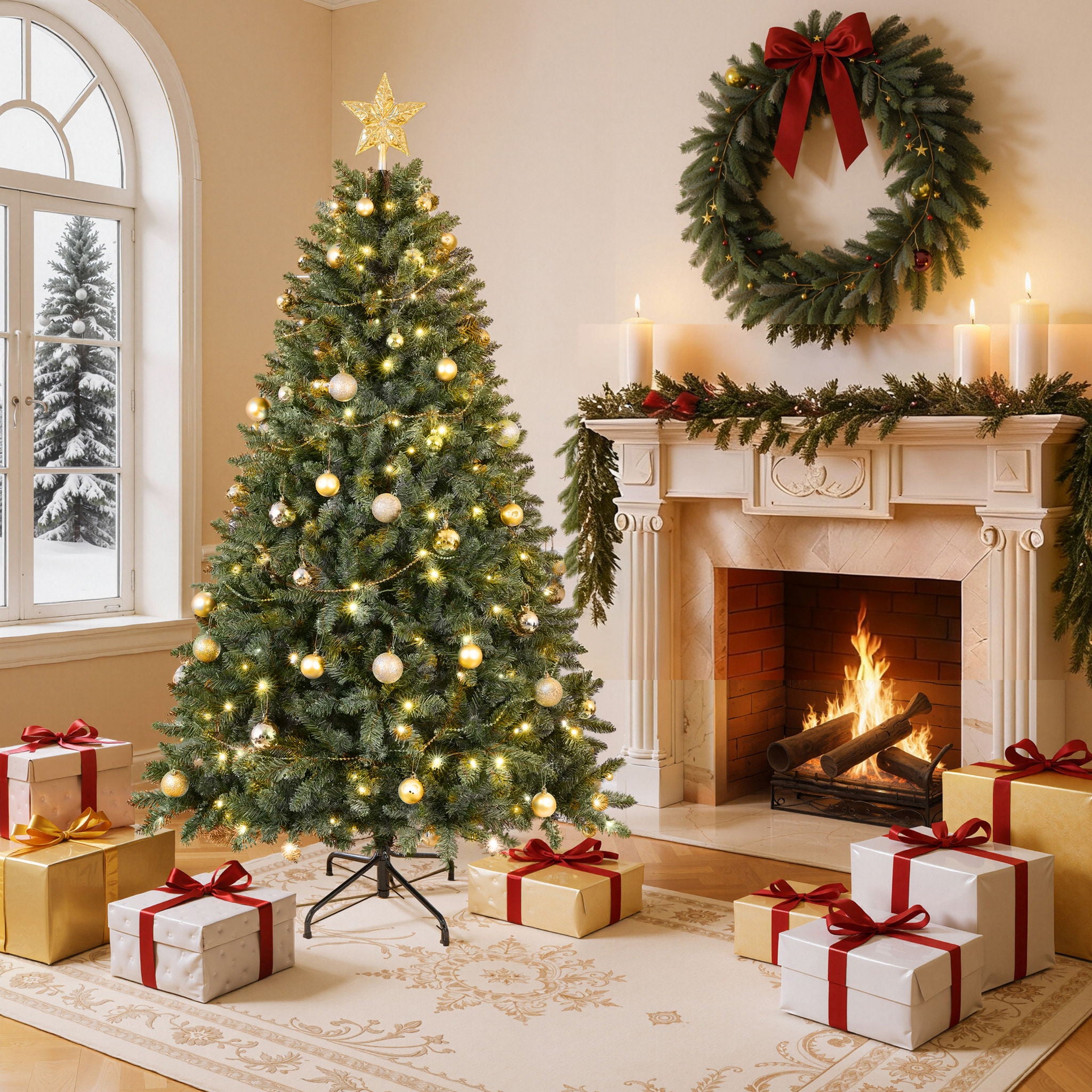 Christmas Tree With Warm Leds