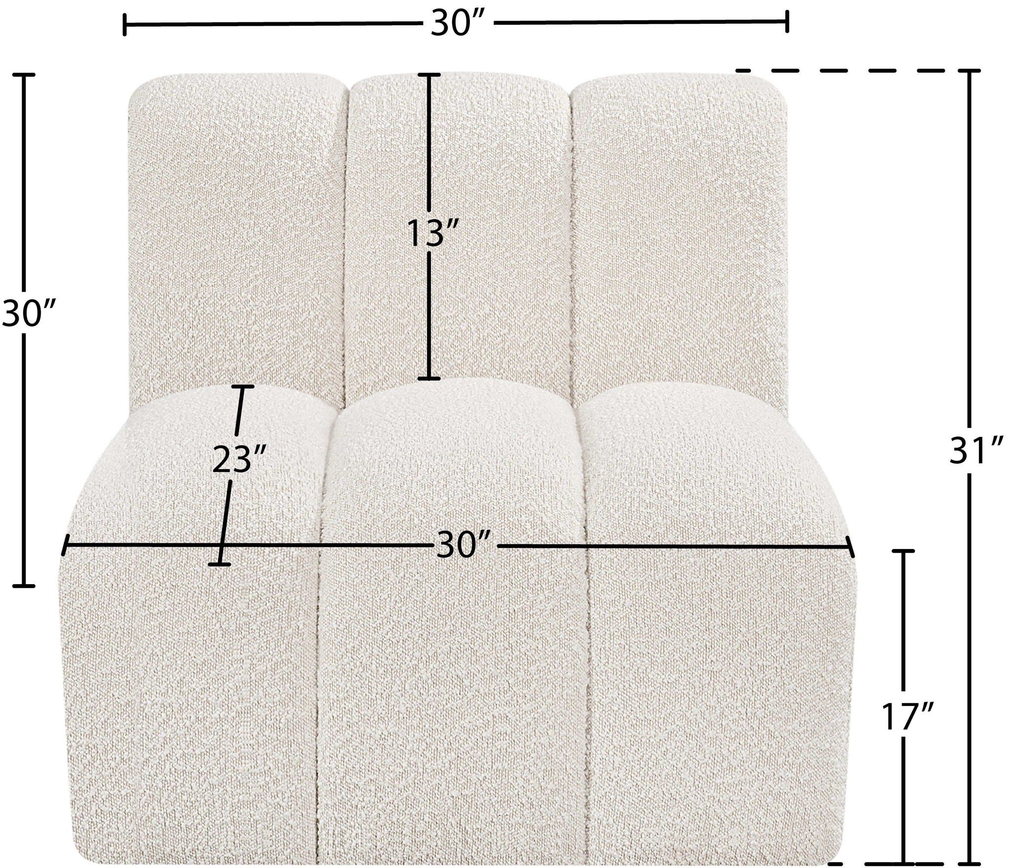 Arc - Boucle Fabric Straight Chair