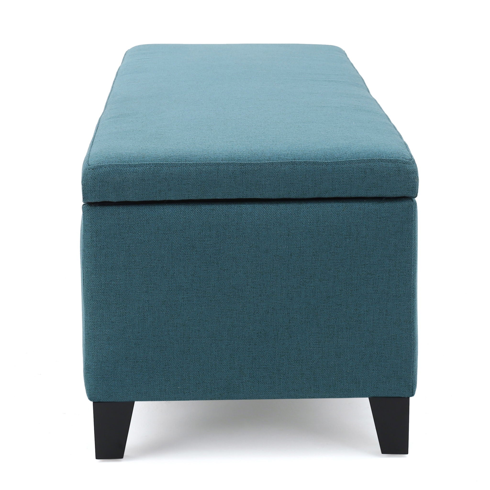 Contemporary Storage Ottoman Bench With Upholstery
