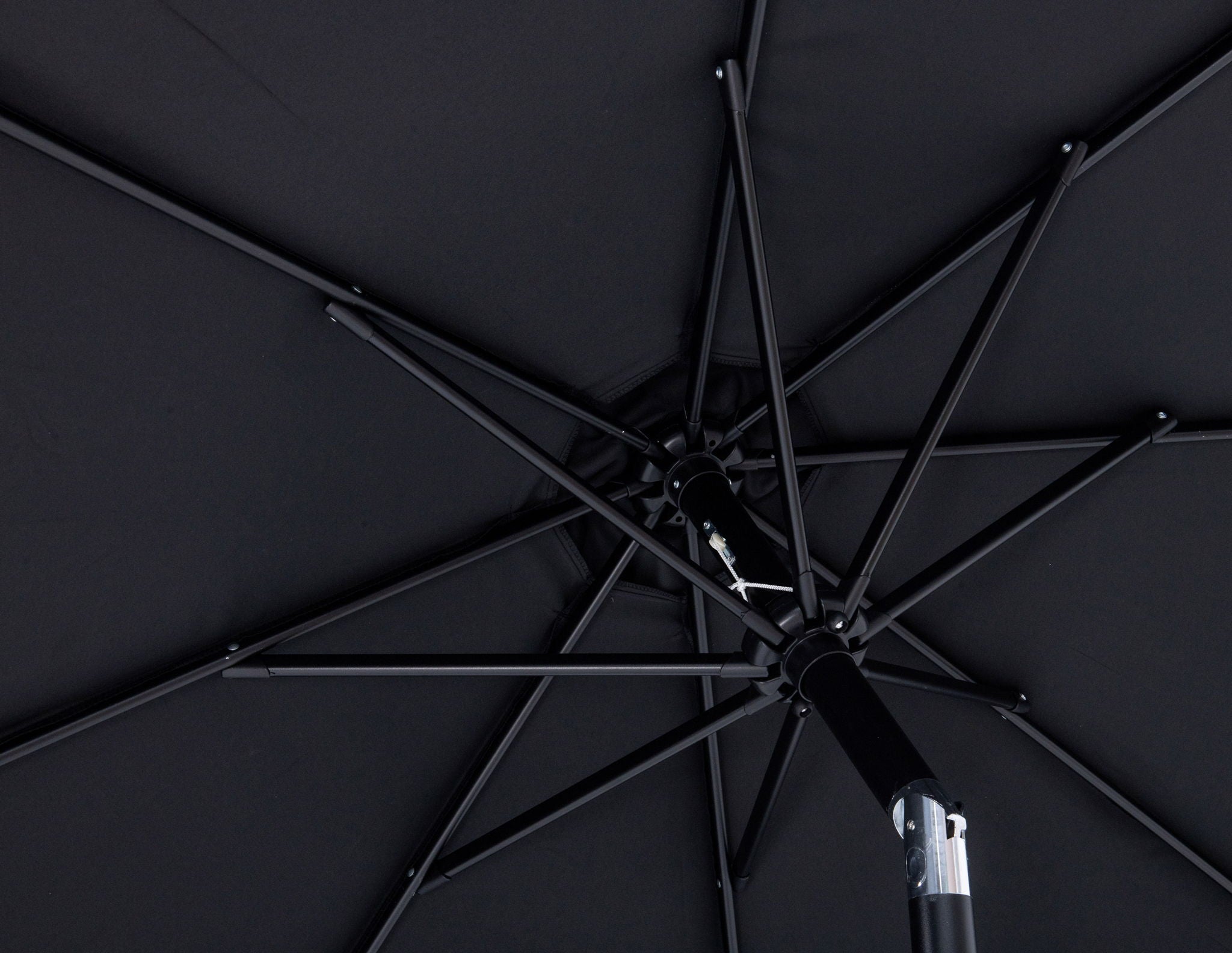Fiji - Aluminum Patio Umbrella With Round White And Black Base