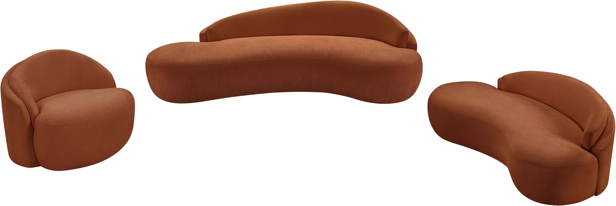 Caspian - Chenille Fabric Upholstered Sofa