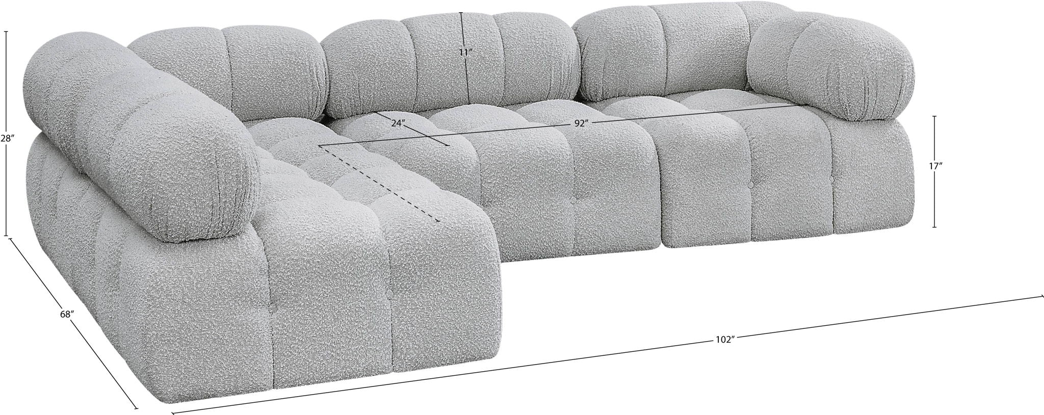 Ames - 4 Piece Modular Sectional