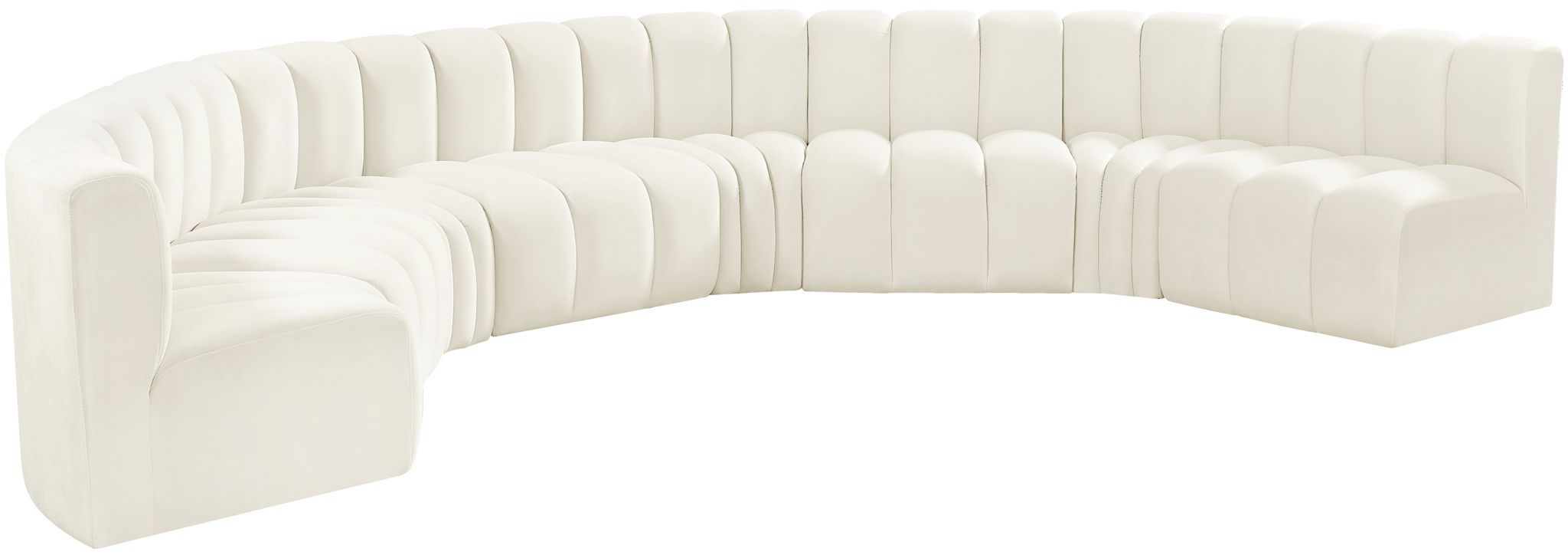 Arc - Velvet 8 Piece U-Shaped Modular Sofa