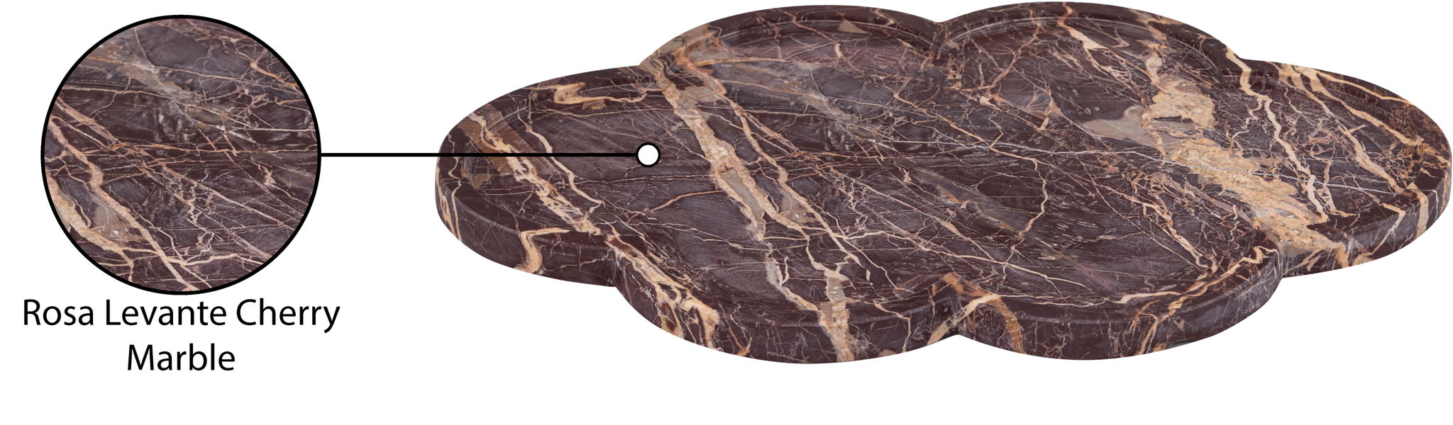 Rimini - Marble Clover Shaped Tray