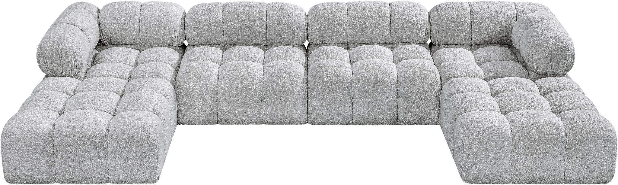 Ames - 6 Piece Fabric Modular U-Shaped Sectional