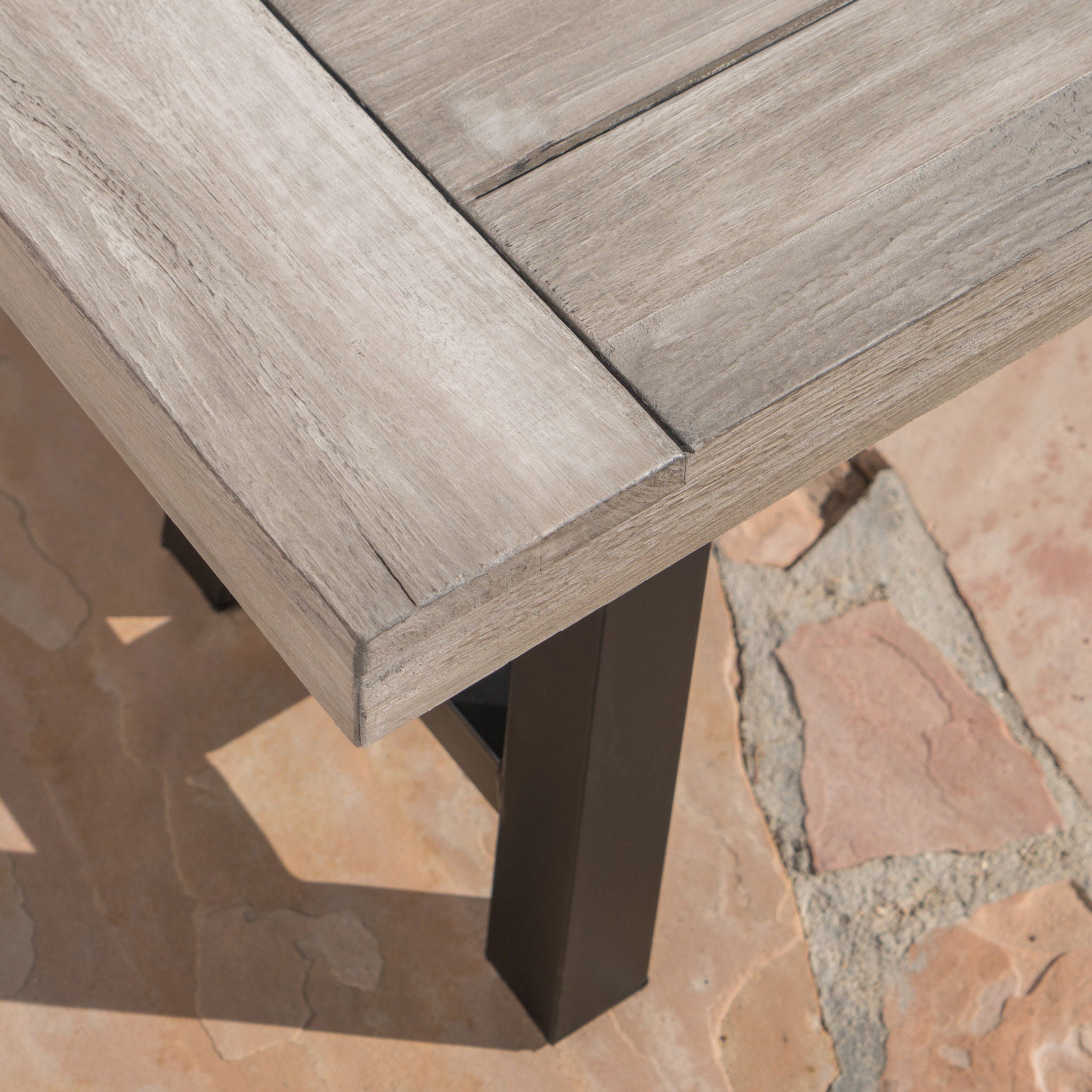 Tranquilizer - Outdoor Acacia Wood Bench With Slat Panel Design