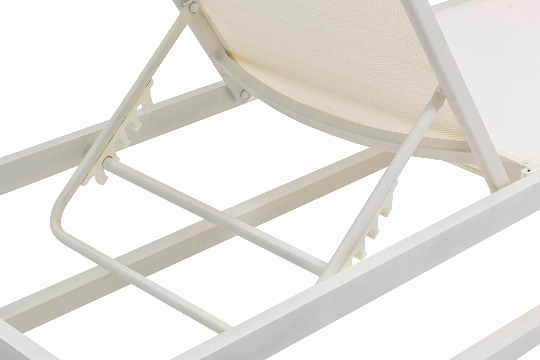 Maldives - Water Resistant Outdoor Patio Adjustable Sun Chaise Lounge Chair With White Base