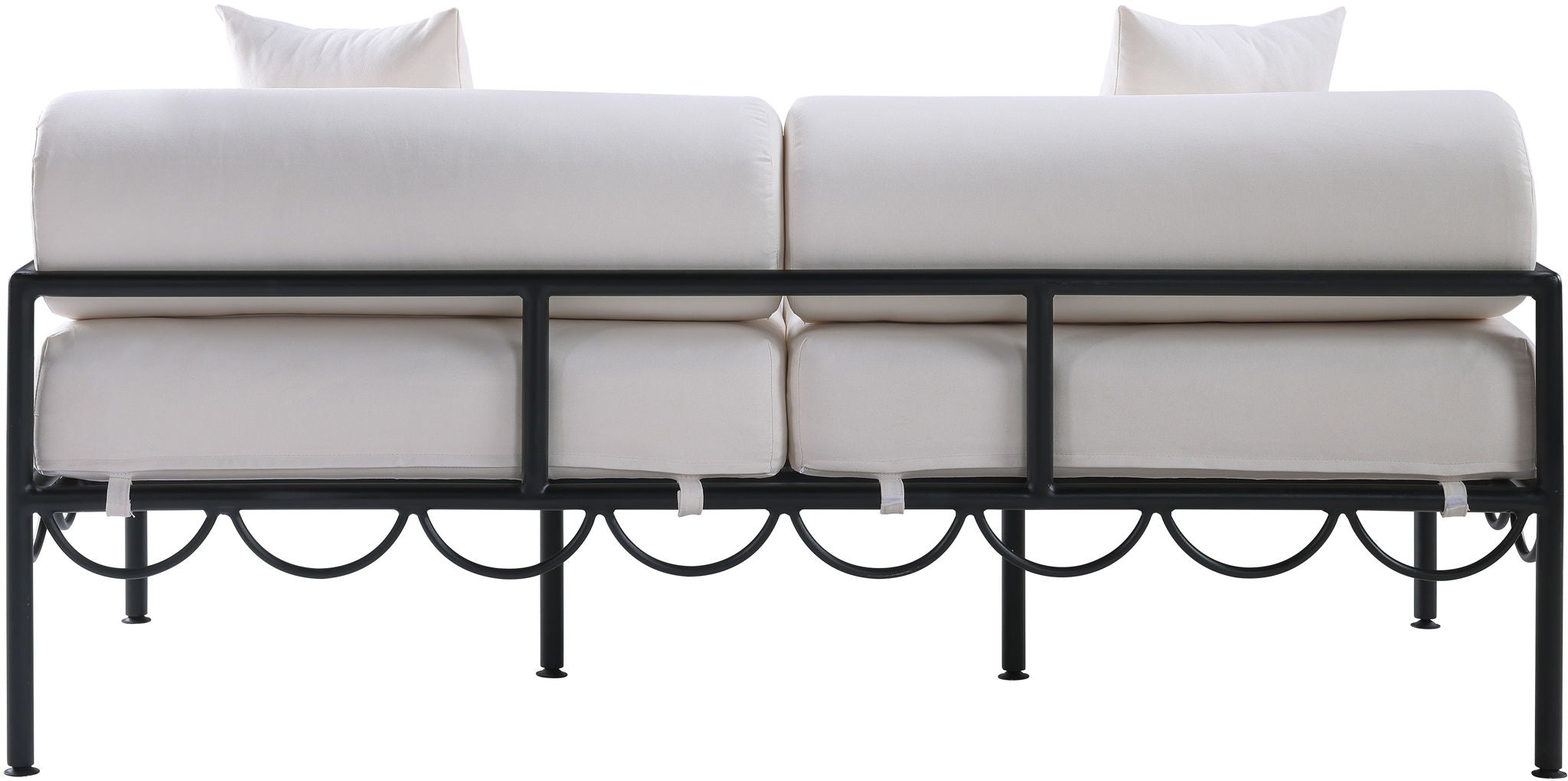 Portofino - Resilient Water Repellent Fabric 69.75" Upholstered Outdoor Patio Loveseat