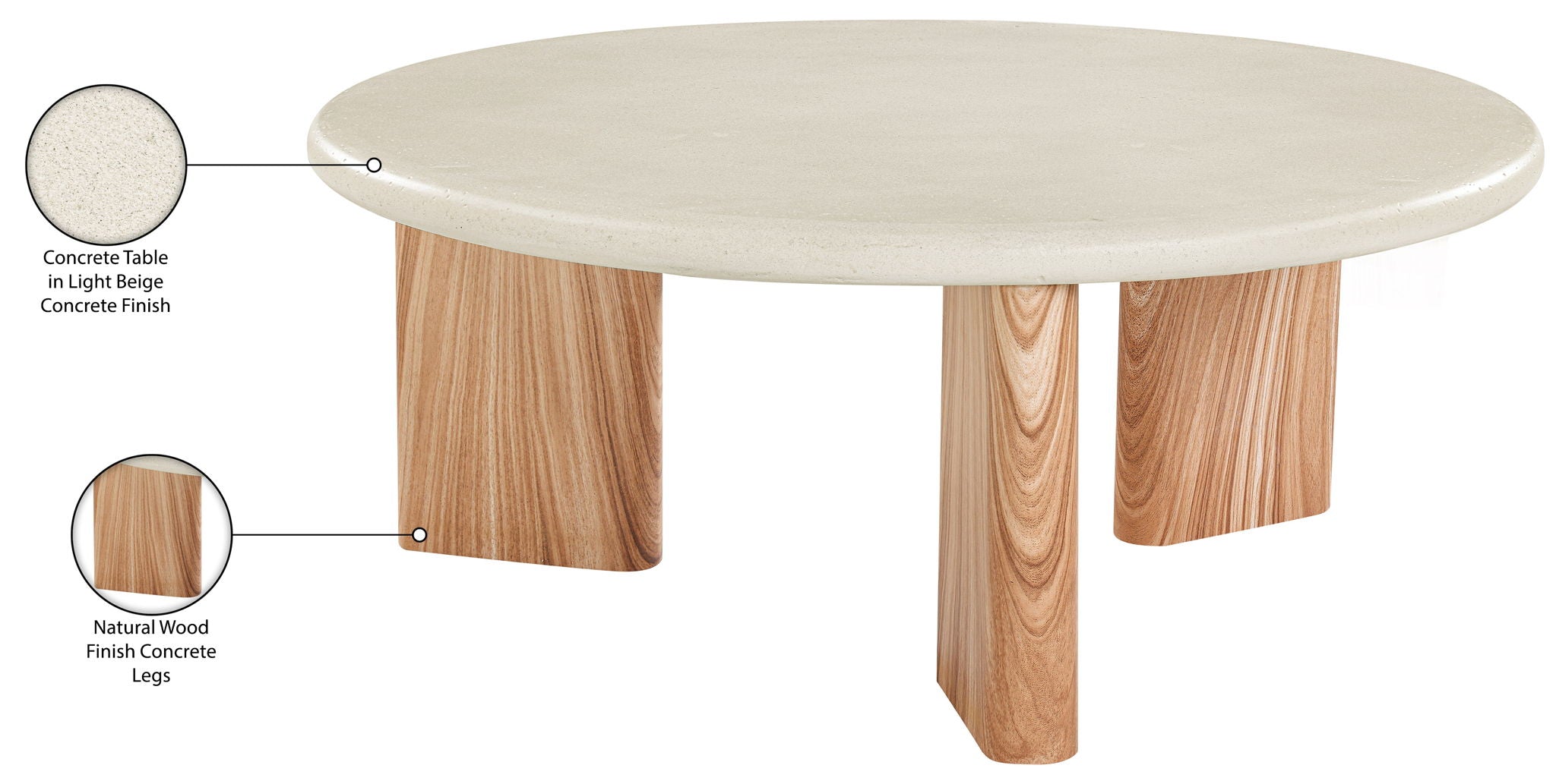 Avaya - Concrete And Fiberglass Indoor / Outdoor Coffee Table