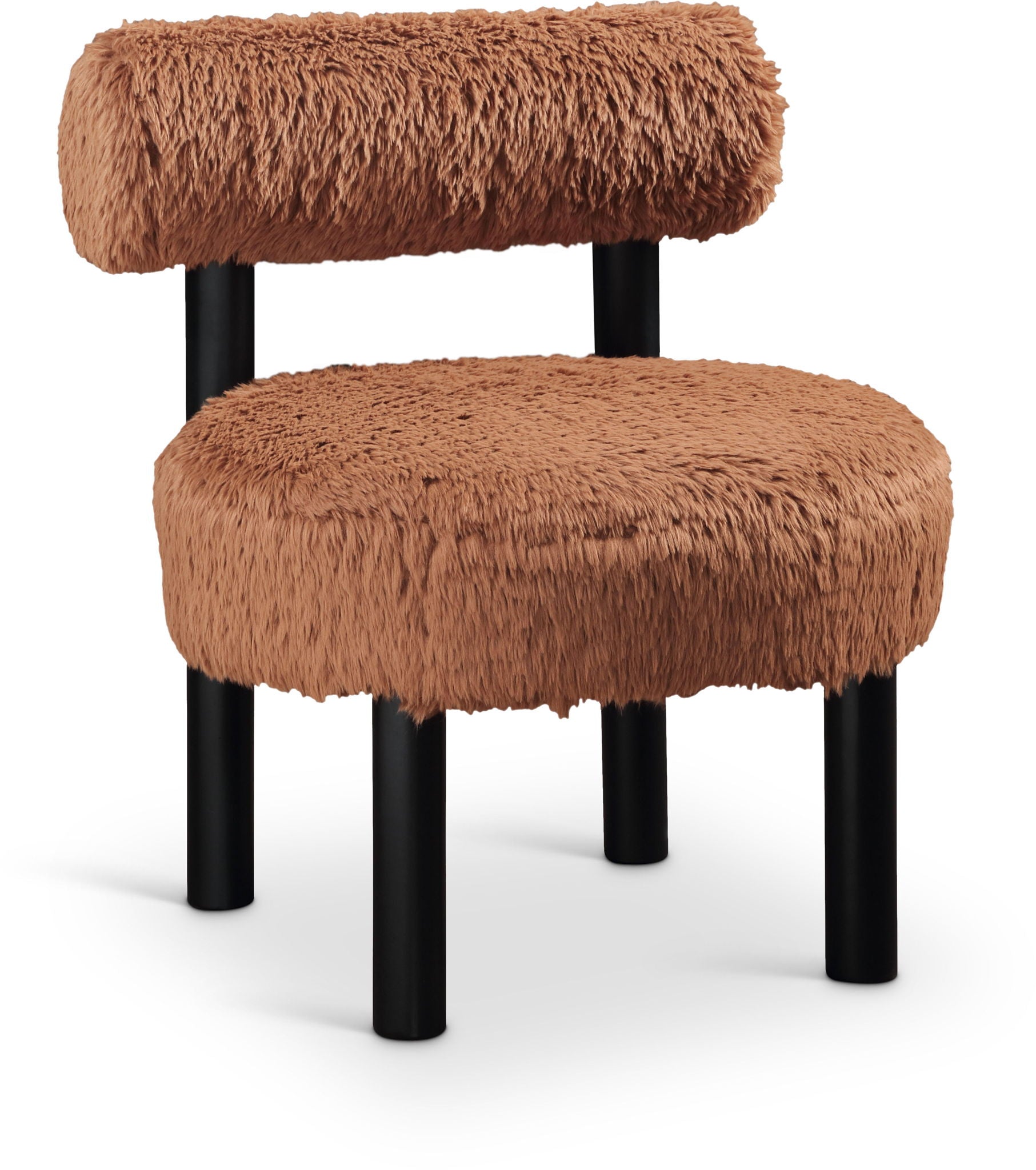 Ambre - Vegan Shearling Fabric Upholstered Accent Chair