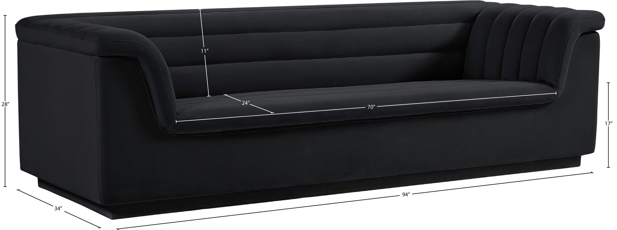 Cascade - Velvet Sofa