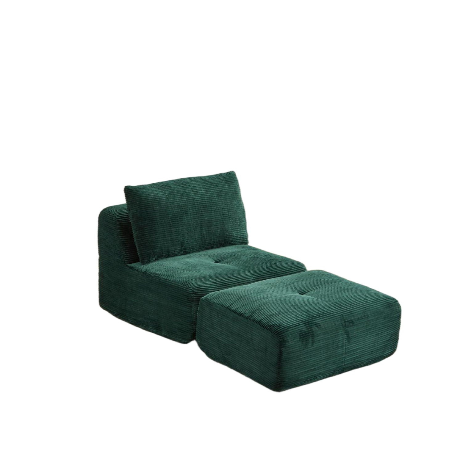 Single Chaise Longue With Movable Ottoman For Living Room