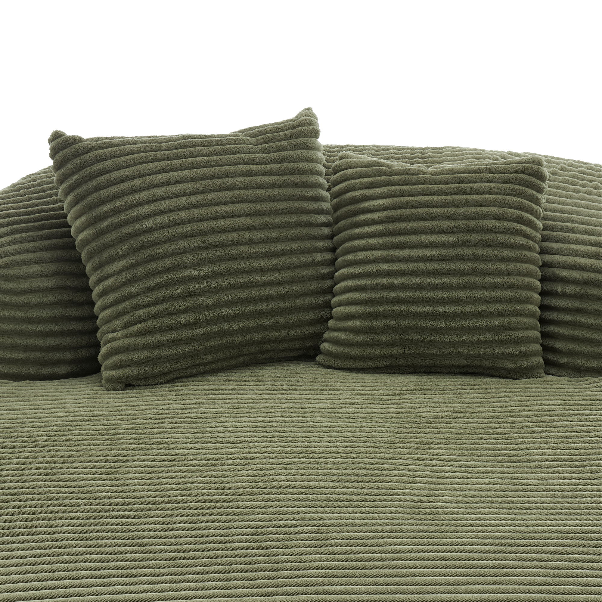 Modern Chaise Lounge Sofa Boneless Couch With Supportive Pillows