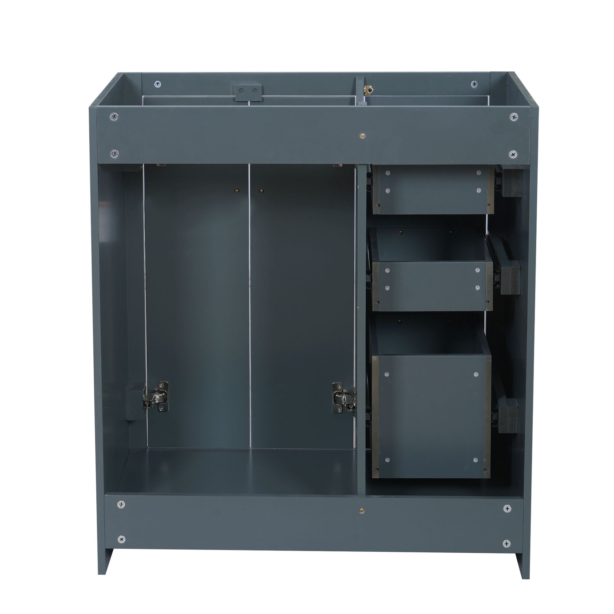 Retro Style Bathroom Vanity With 3 Drawers & Soft-Closing Doors