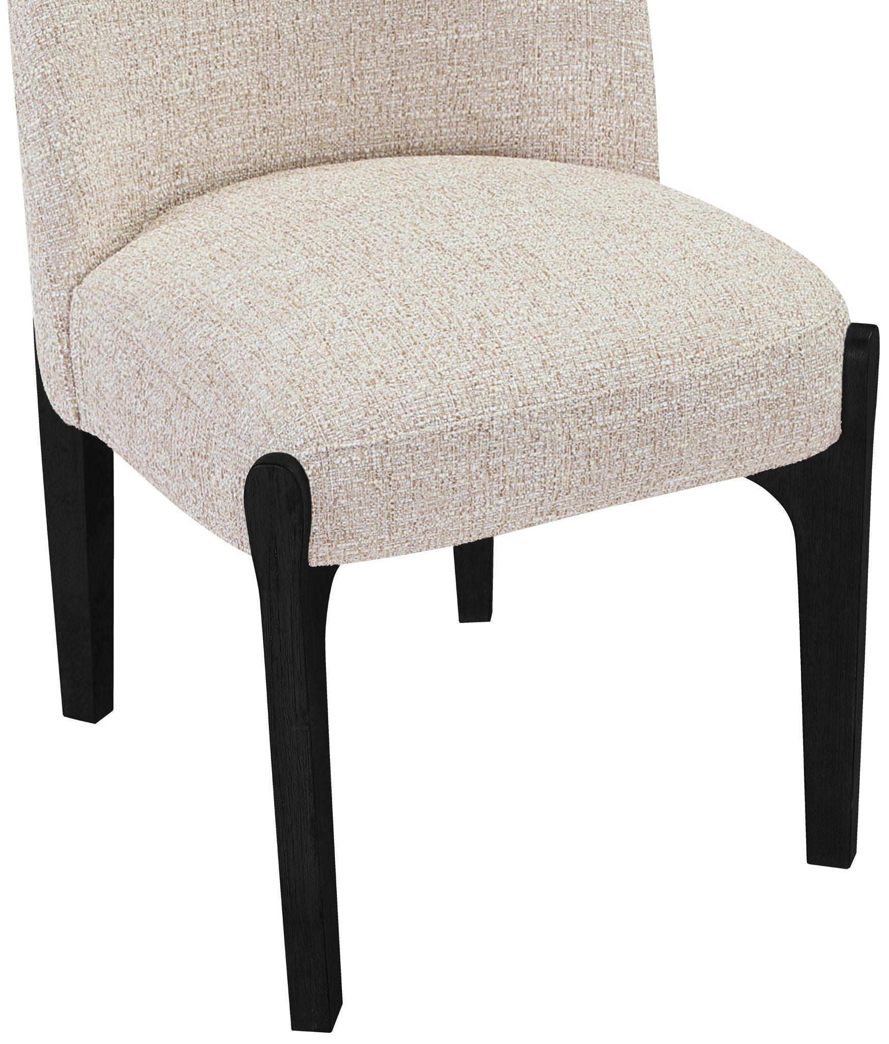 Torino - Upholstered Dining Chair With Brushed Black Base (Set of 2)