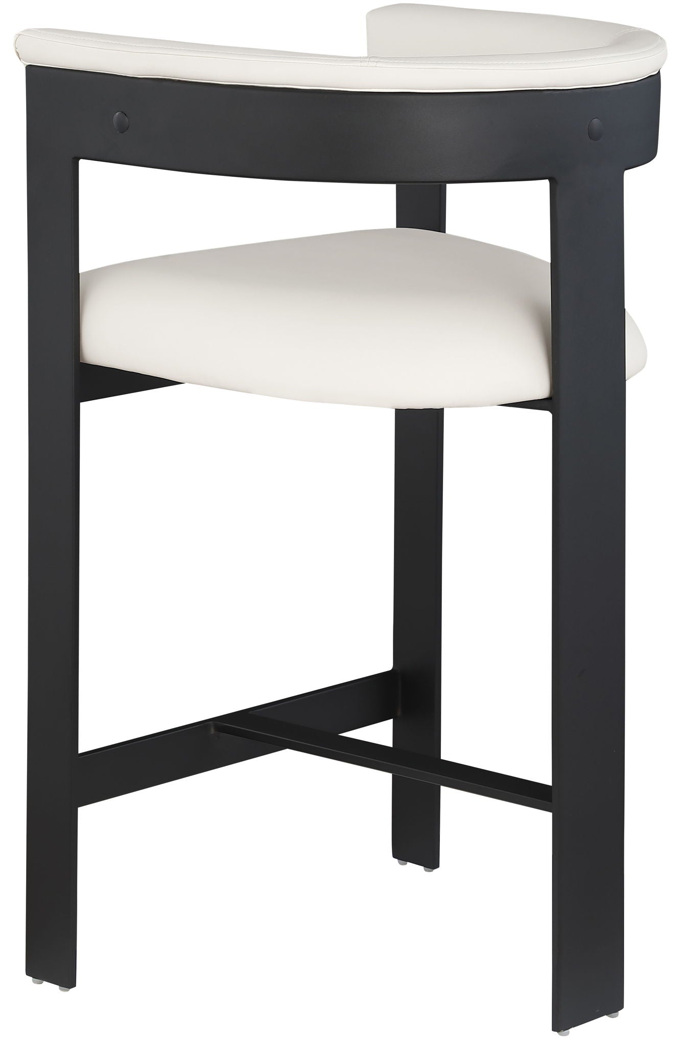 Romeo - Faux Leather Counter Stool With Black Base (Set of 2)