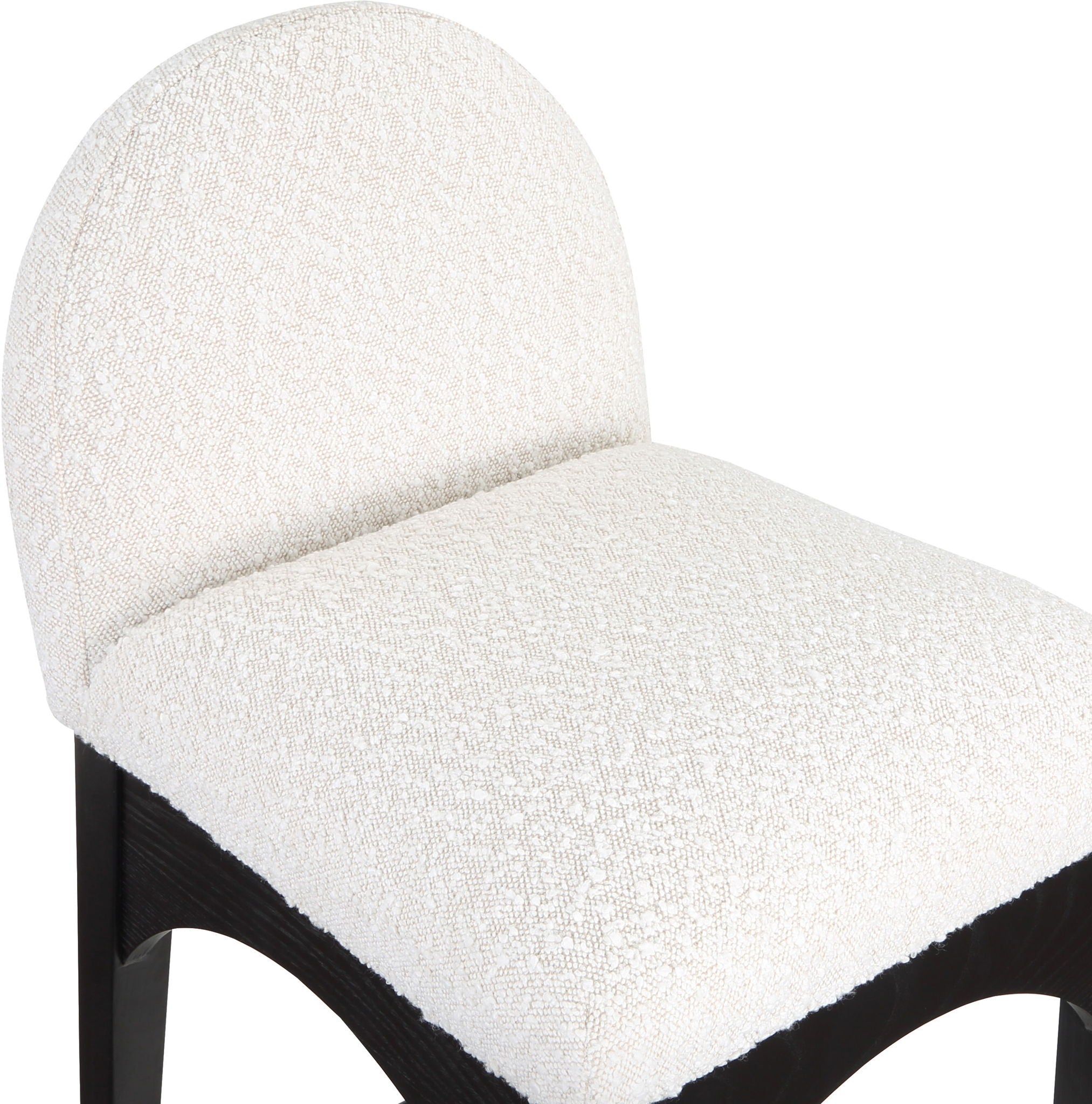 Waldorf - Boucle Stool With Black Legs