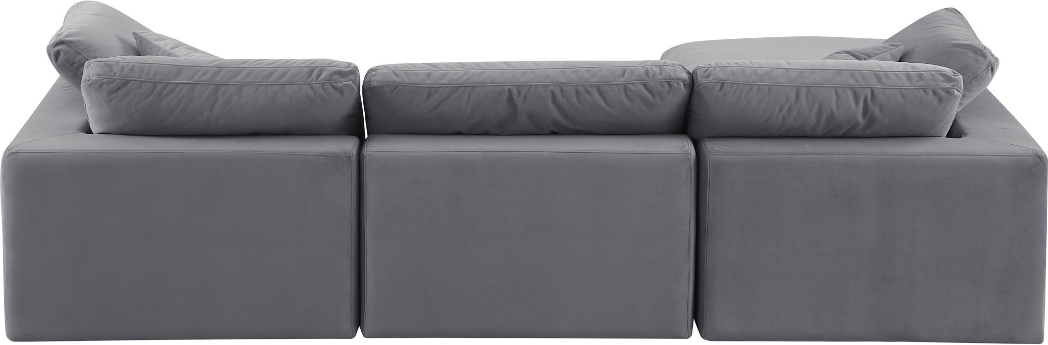 Comfy - 4 Piece Velvet Modular Sectional With Chaise