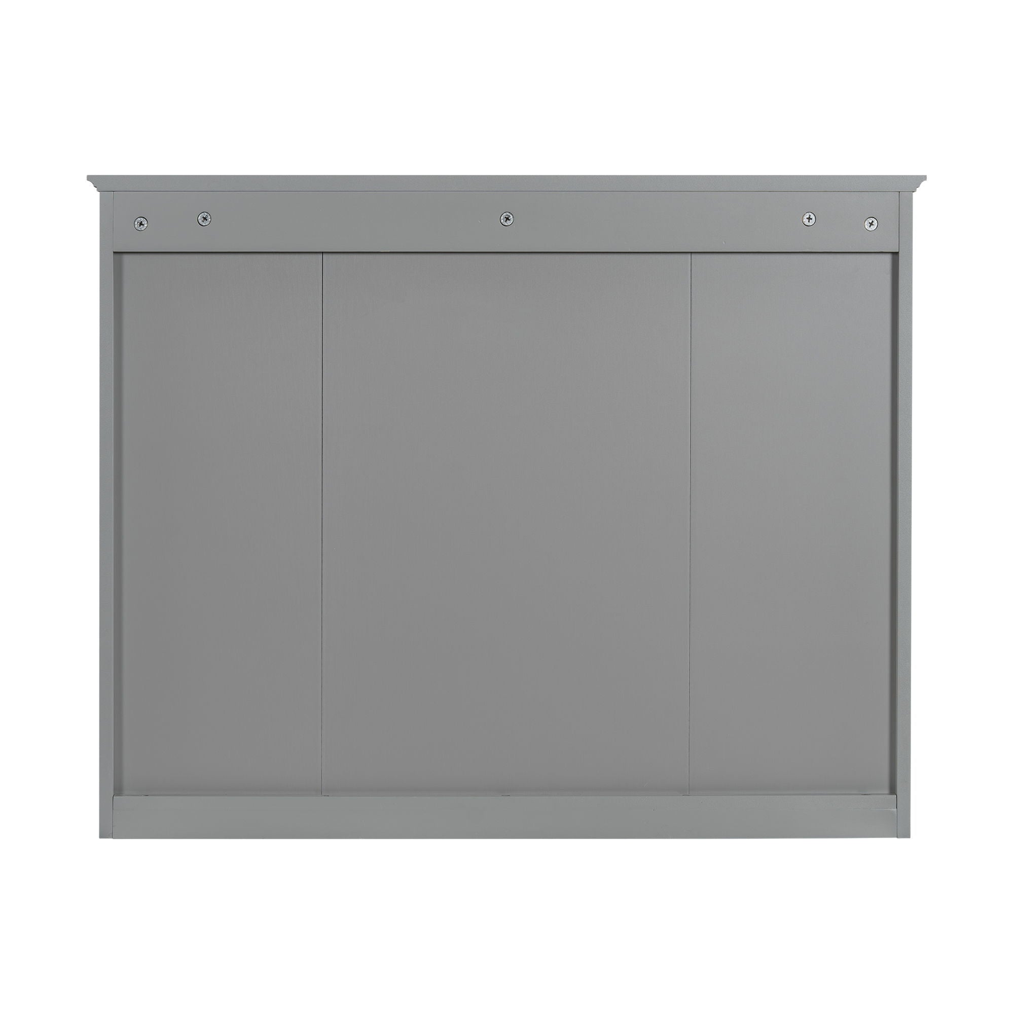 Bathroom Vanity With Mirror Cabinet, Single Sink With 2 Soft Closing Doors And 4 Drawers