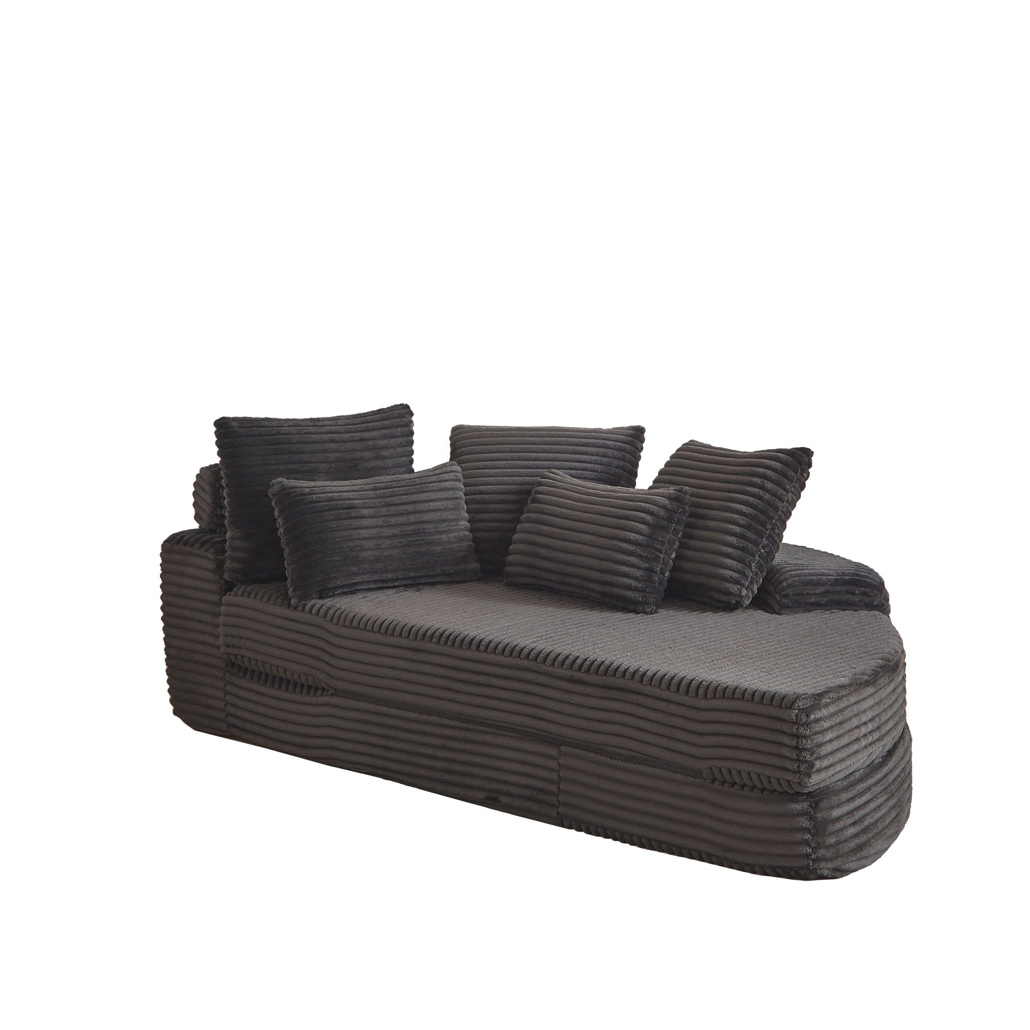 Semi Circular 2 In 1 Sofa Bed With Neck Pillow