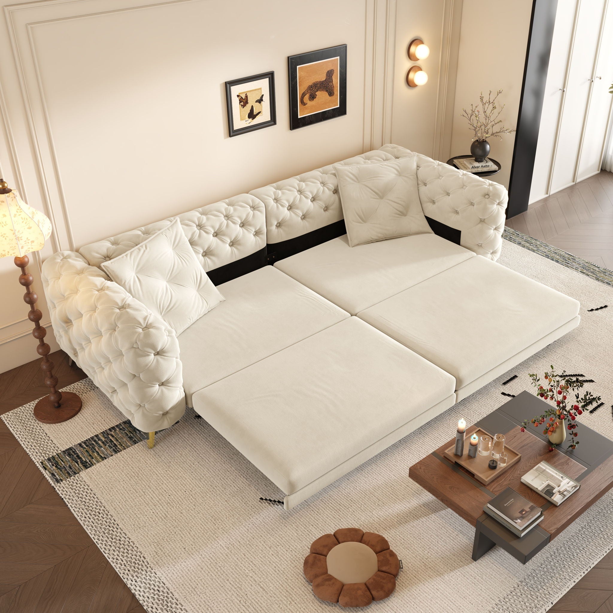 3-In-1 Convertible Sleeper Sofa