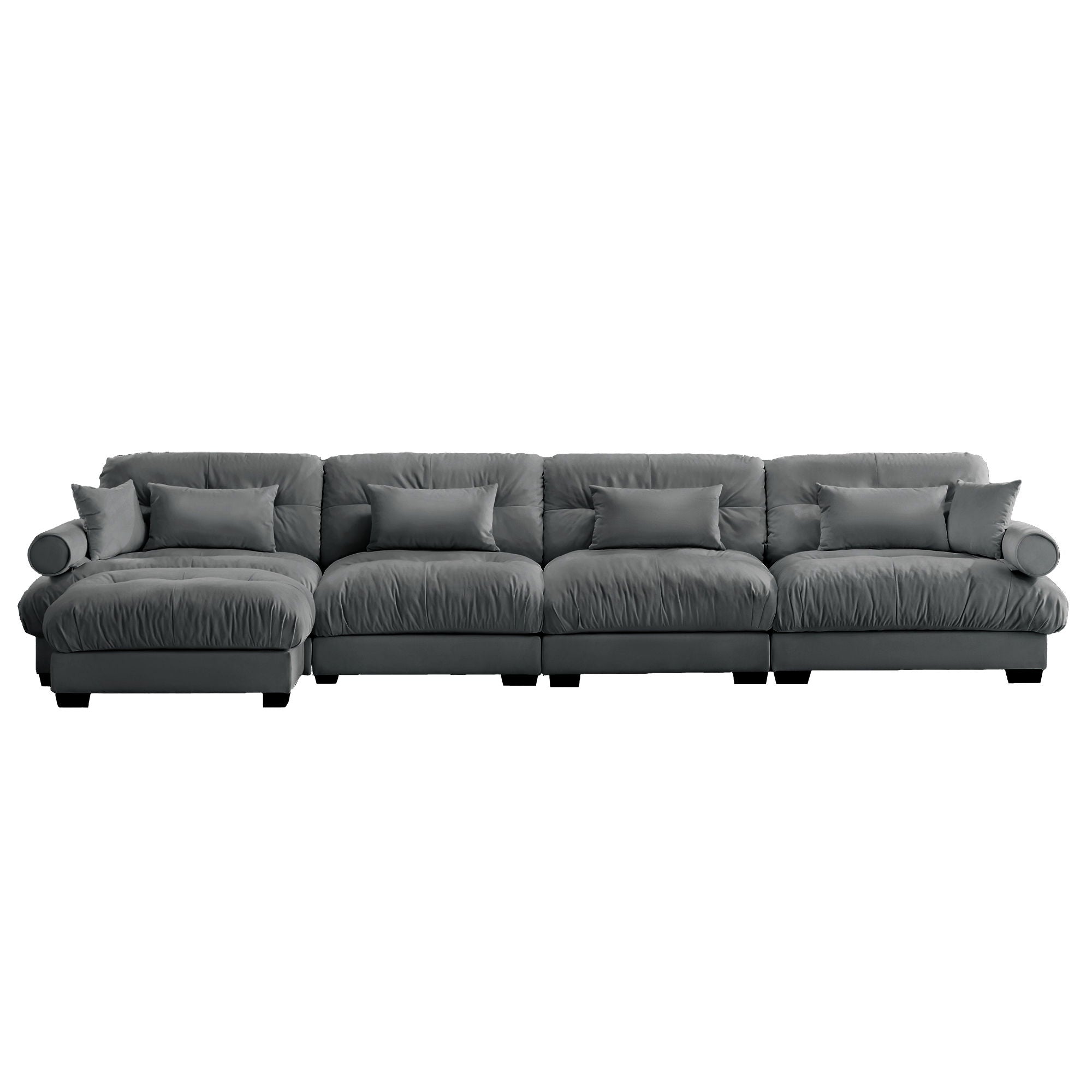 Super Comfort Oversized Modular Sectional Sofa With Movable Ottoman