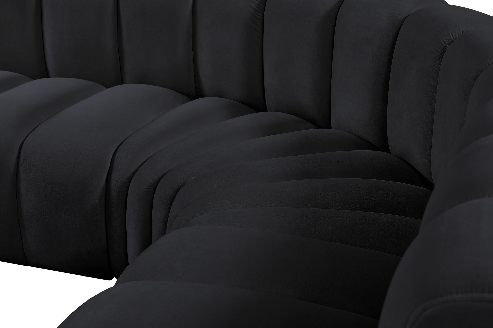 Arc - Velvet 8 Piece U-Shaped Modular Sofa